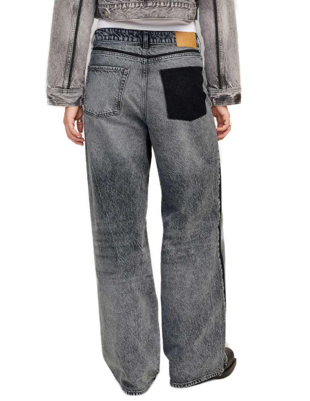 Pantalón vaquero JJXX Tokyo gris oscuro wide  para mujer