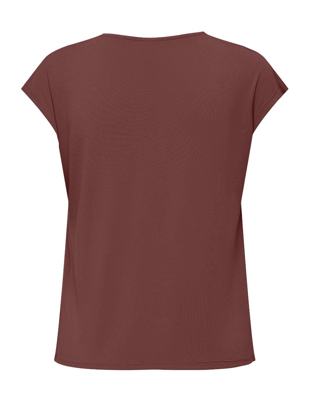 Camiseta Only Free cobre cuello pico manga corta para mujer