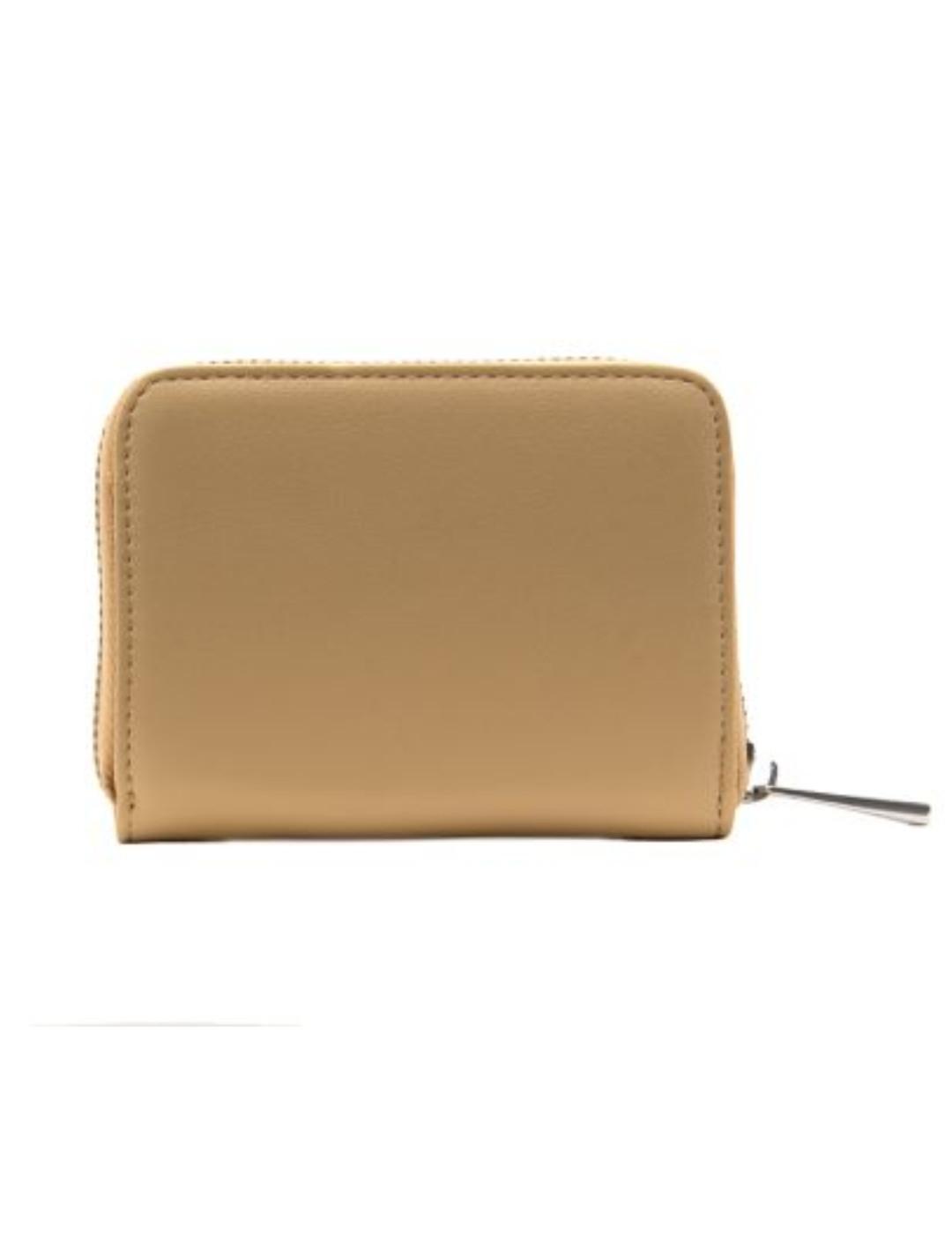 Cartera mediana Replay beige con cremallera para mujer