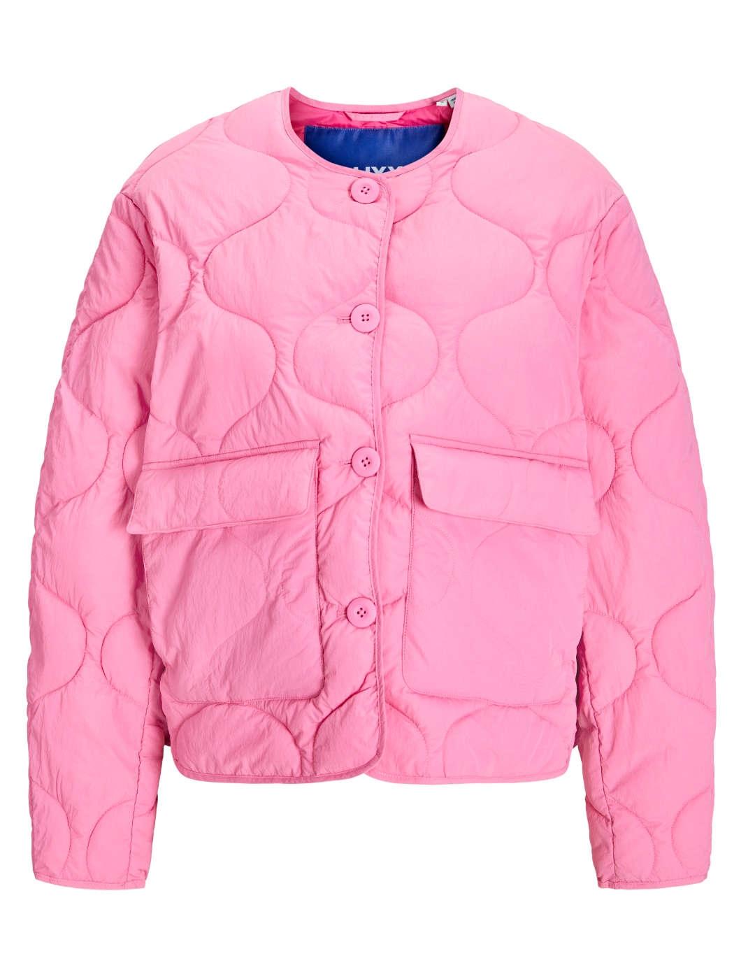 Chaqueta JJXX Hope rosa chicle sin capucha para mujer