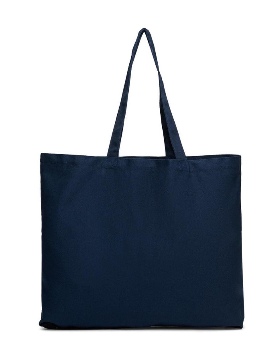 Bolso Supedry tote azul marino letras blancas para mujer