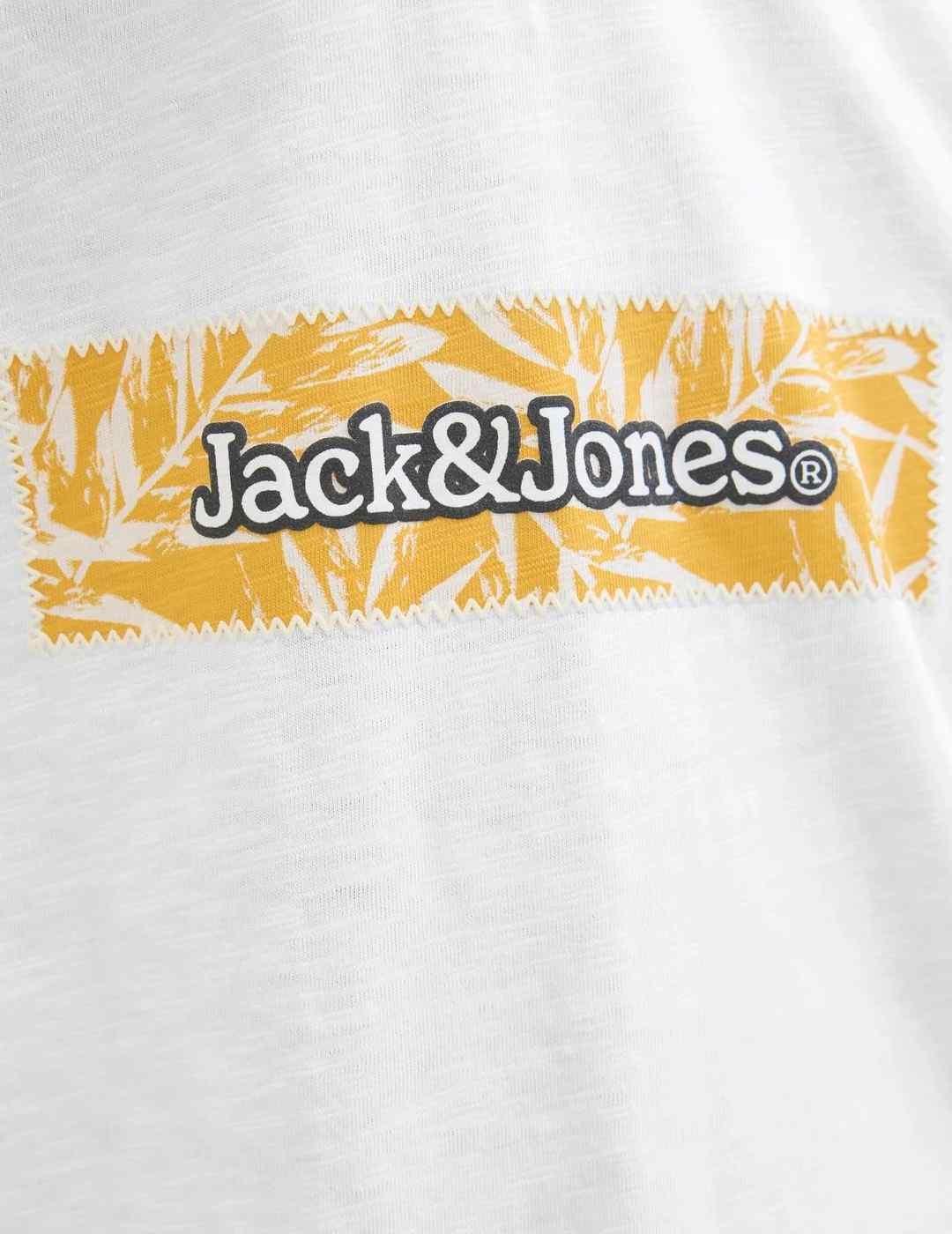 Camiseta Jack&Jones Split blanco manga corta para hombre