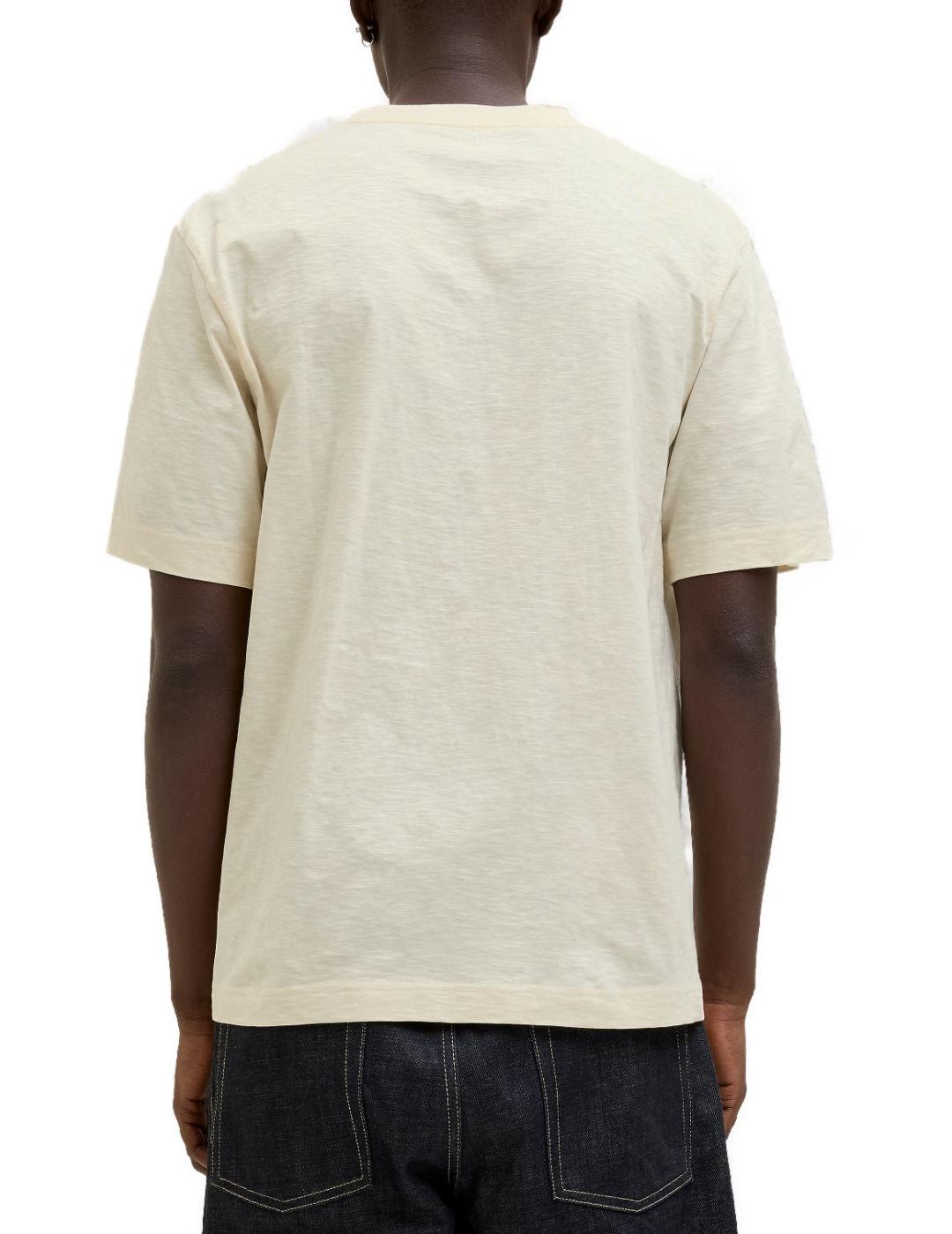 Camiseta Jack&Jones Split beige manga corta para hombre