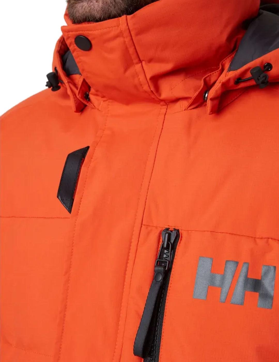 Plumas Helly Hansen Tromsoe naranja con capucha para hombre