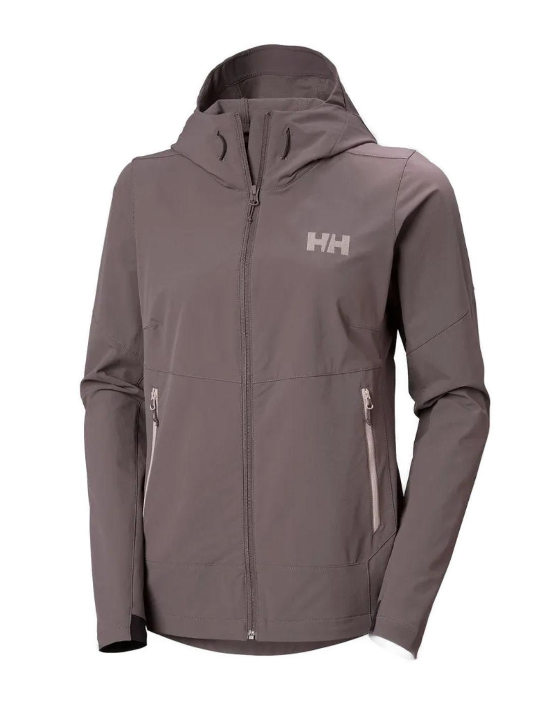 Chaqueta Helly Hansen Softshell gris oscuro para mujer