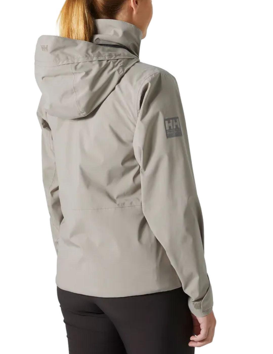 Chaqueta Helly Hansen Racing gris claro capucha para mujer