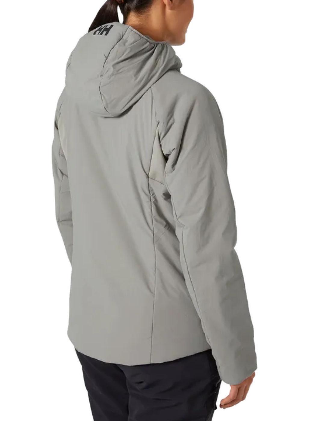 Chaqueta Helly Hansen Odin gris con capucha para mujer