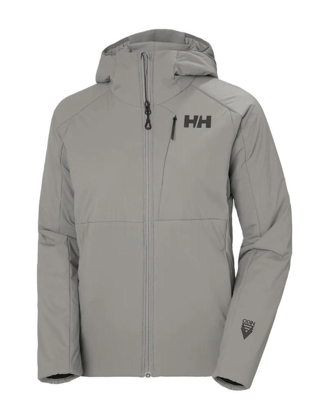 Chaqueta Helly Hansen Odin gris con capucha para mujer