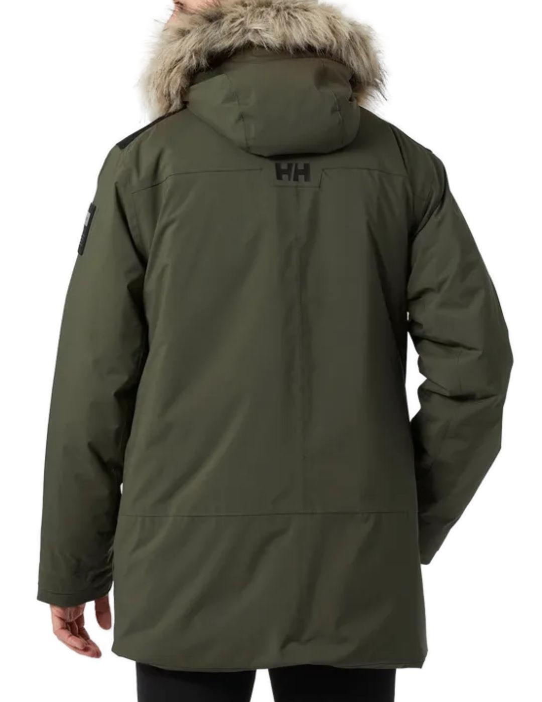 Parka Helly Hansen Reine verde militar capucha para hombre