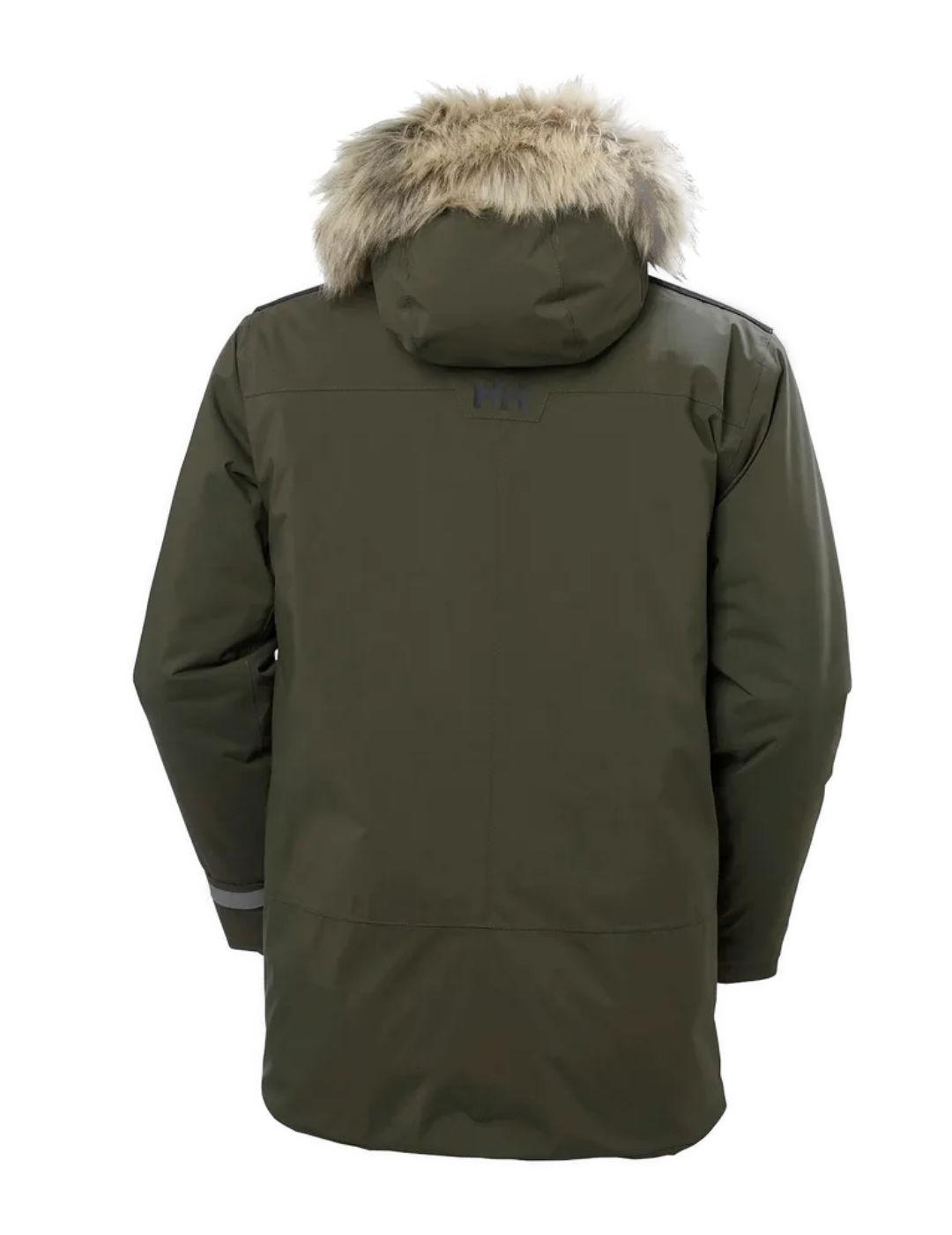 Parka Helly Hansen Reine verde militar capucha para hombre