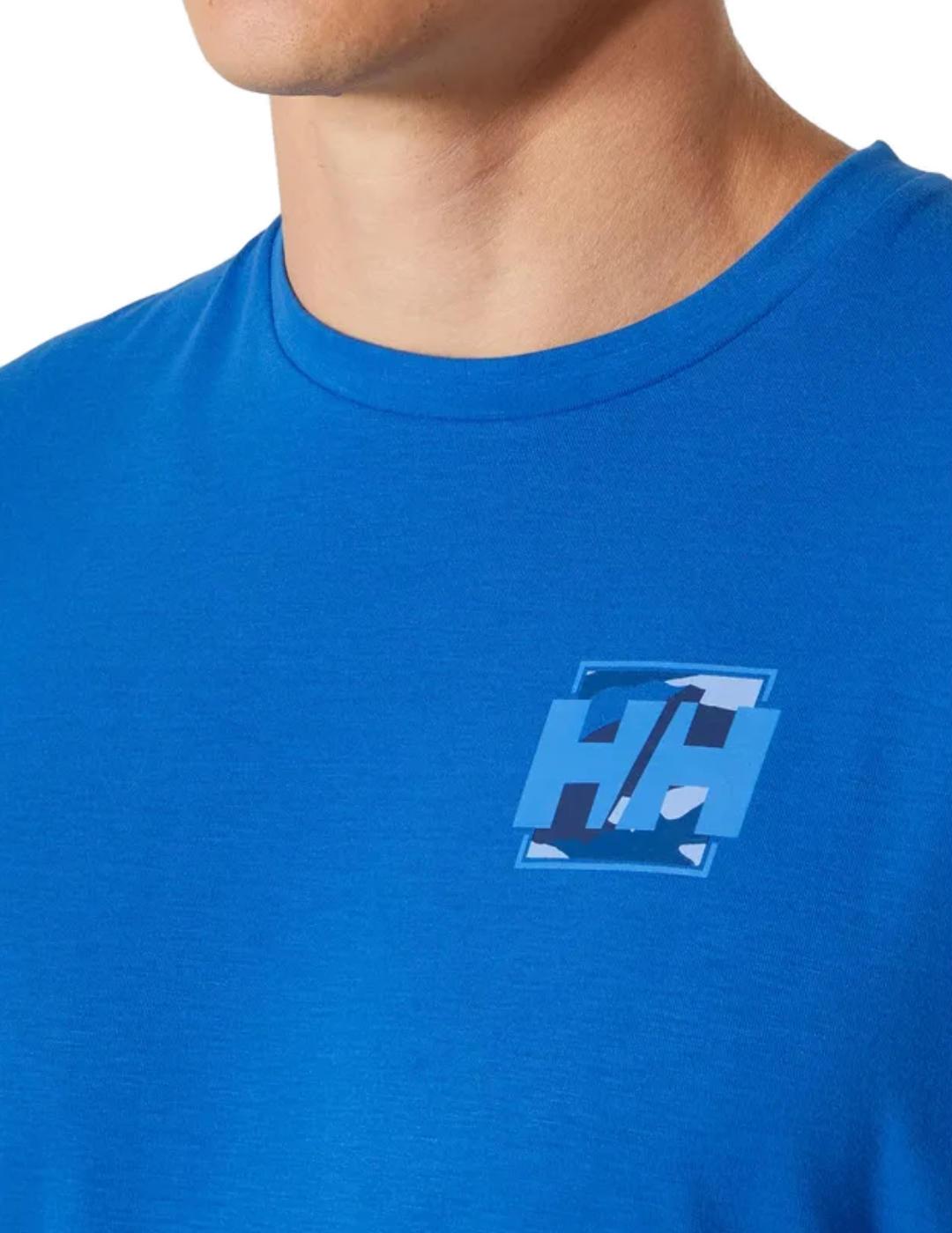 Camiseta Helly Hansen Skog azulona manga corta para hombre