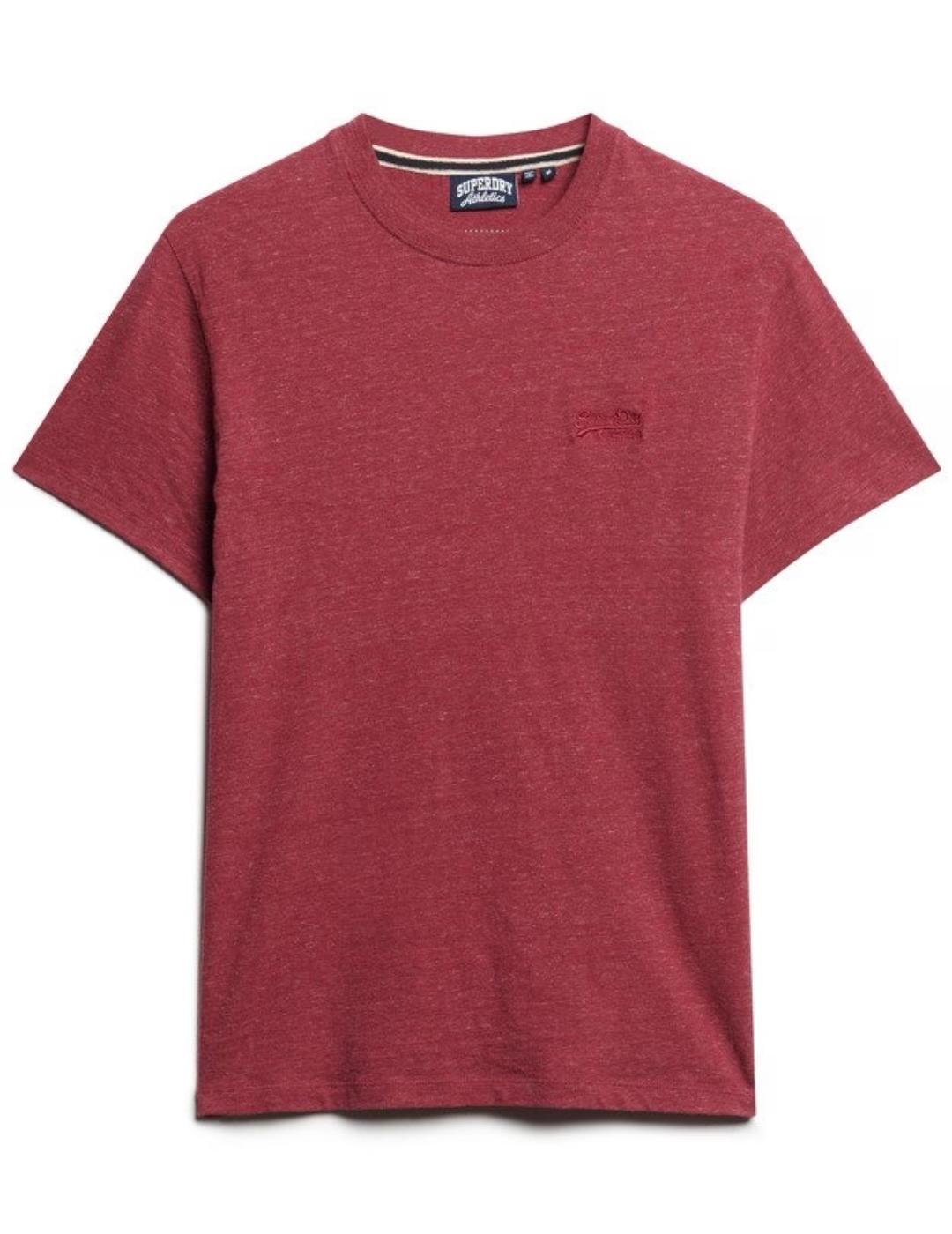 Camiseta Superdry rojo logo manga corta para hombre