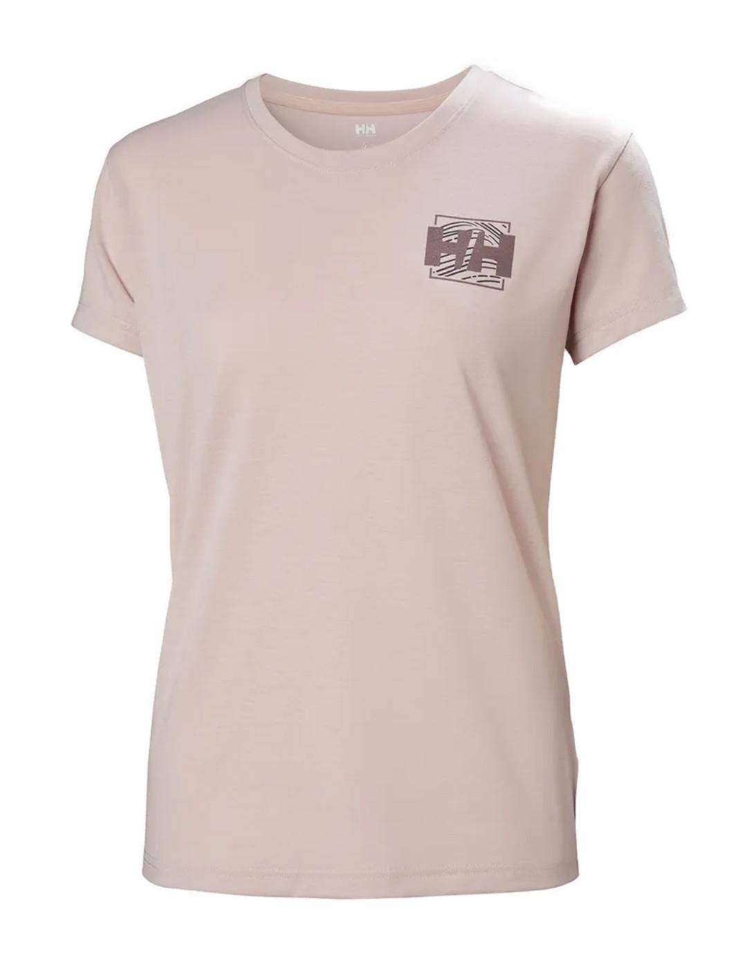 Camiseta Helly Hansen Skog rosa palo manga corta para mujer