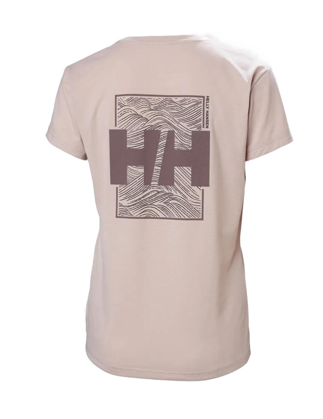 Camiseta Helly Hansen Skog rosa palo manga corta para mujer