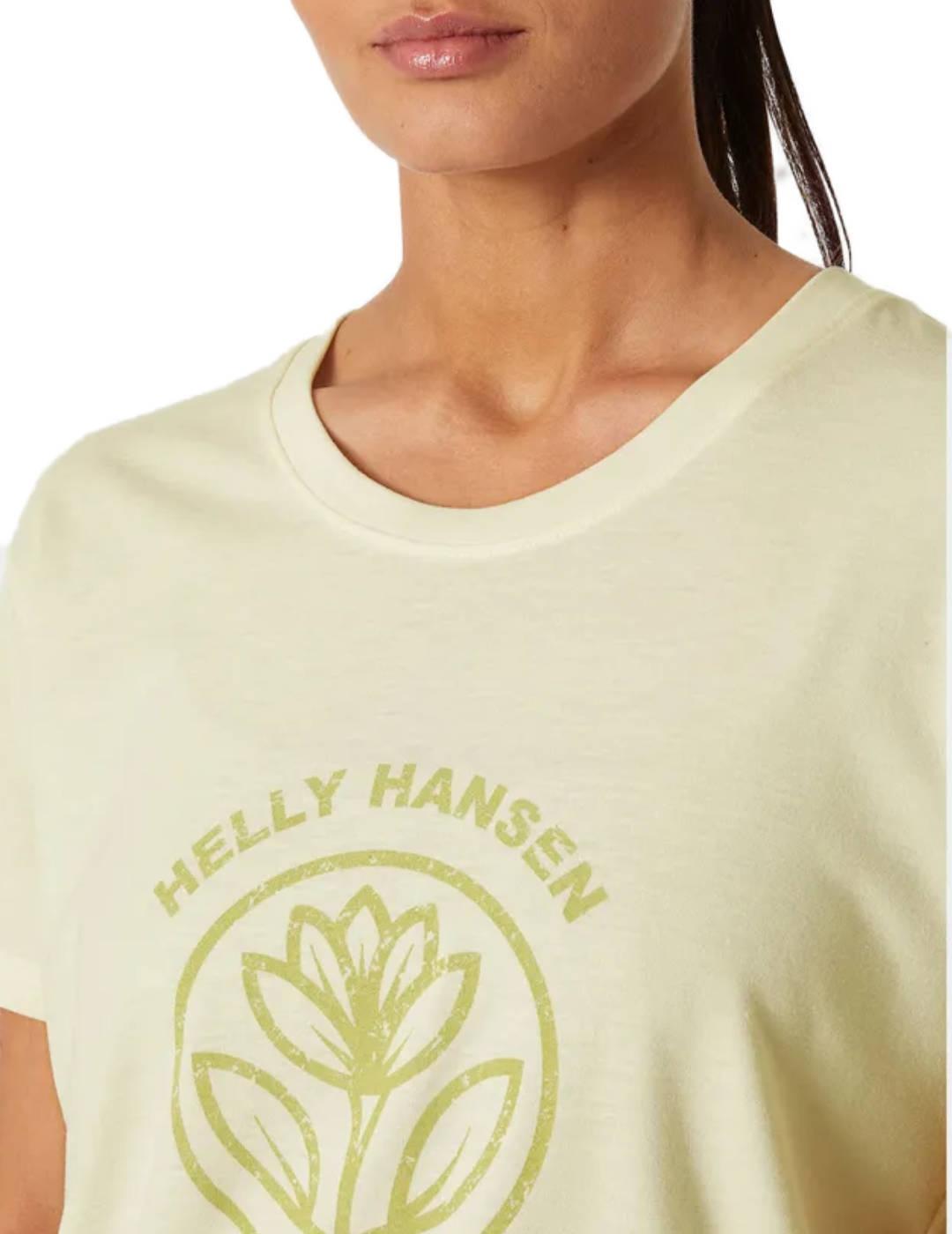 Camiseta Helly Hansen Skog amarillo manga corta para mujer