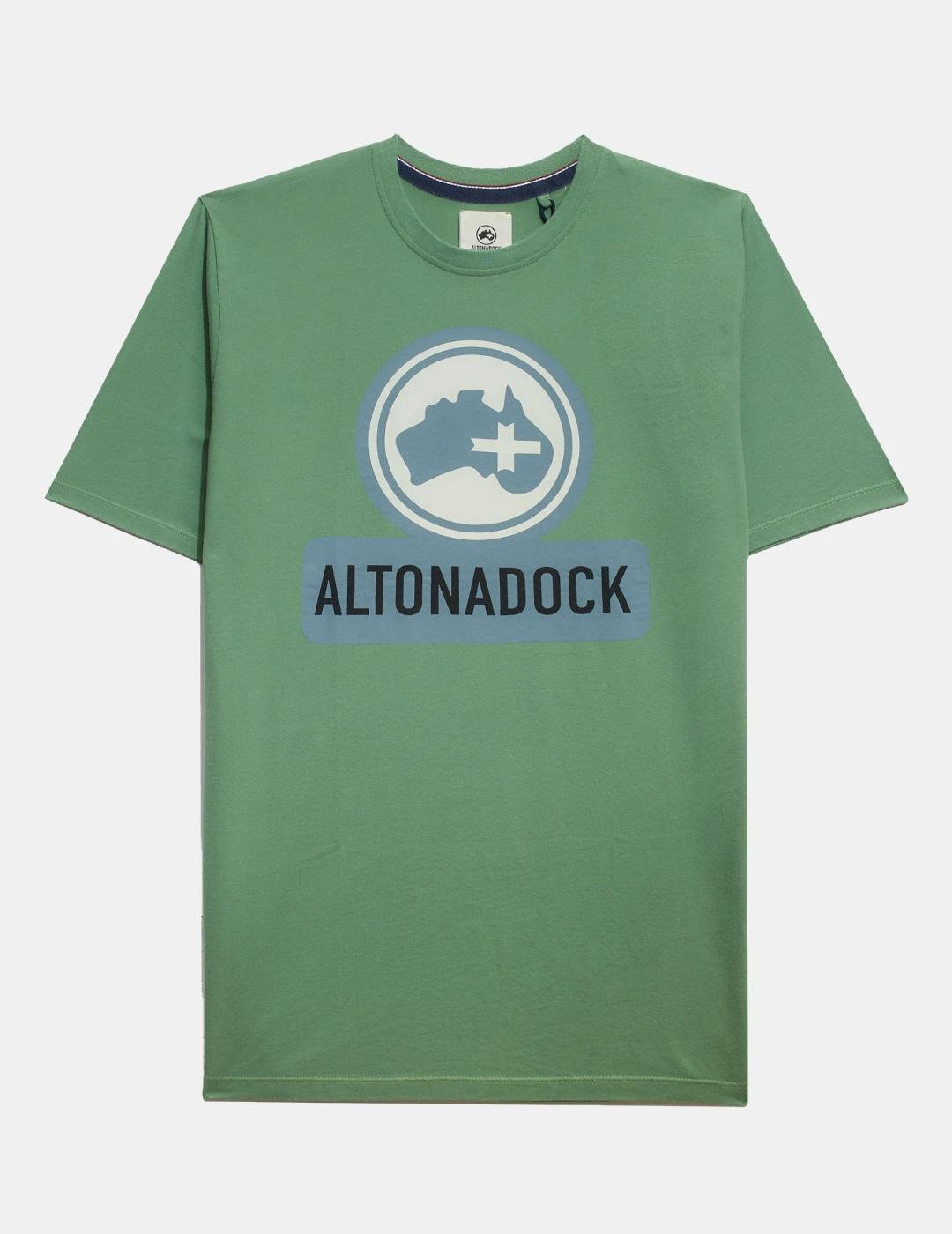 Camiseta Altonadock verde claro manga corta para hombre