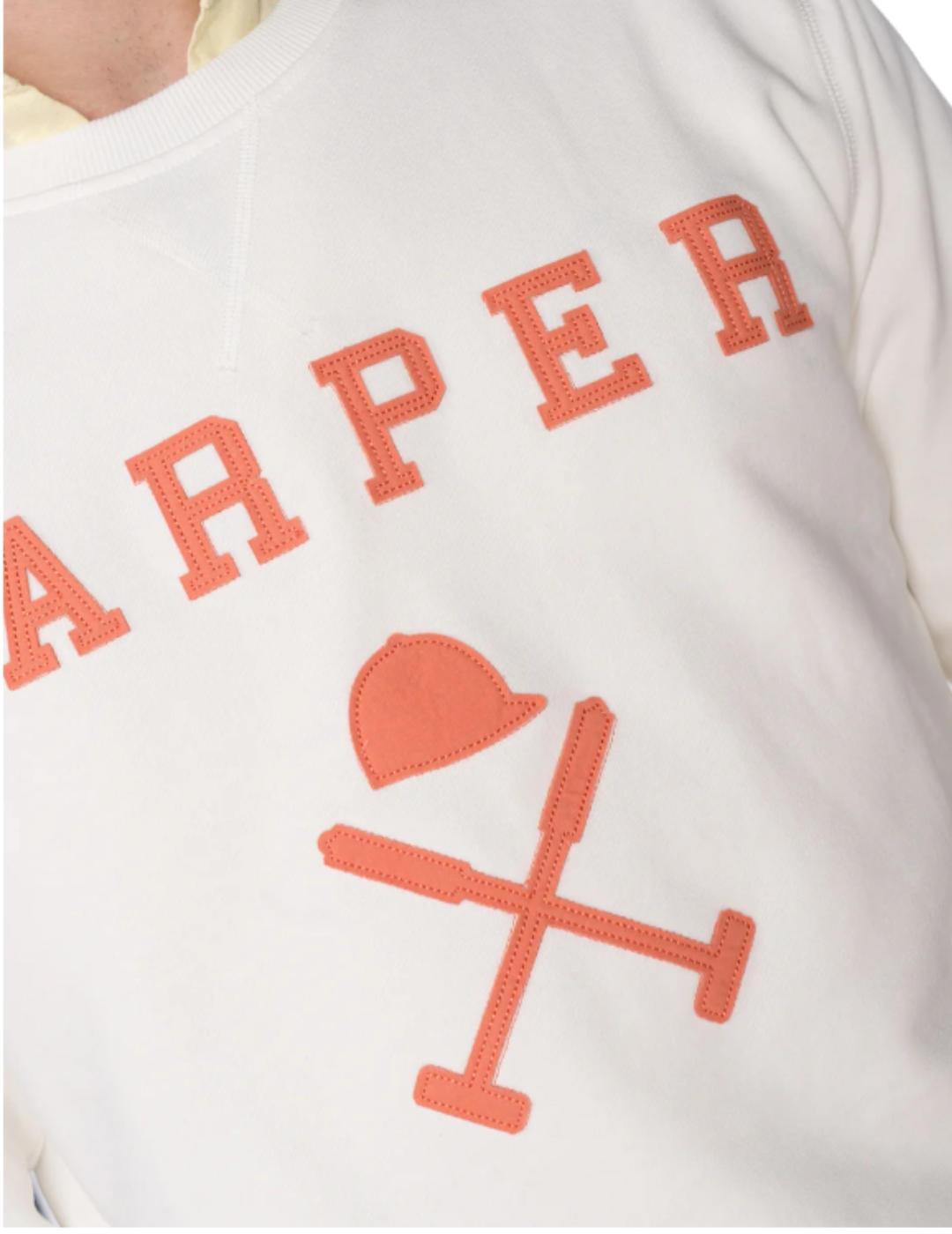 Sudadera Harper&Neyer New england blanca sin capucha hombre