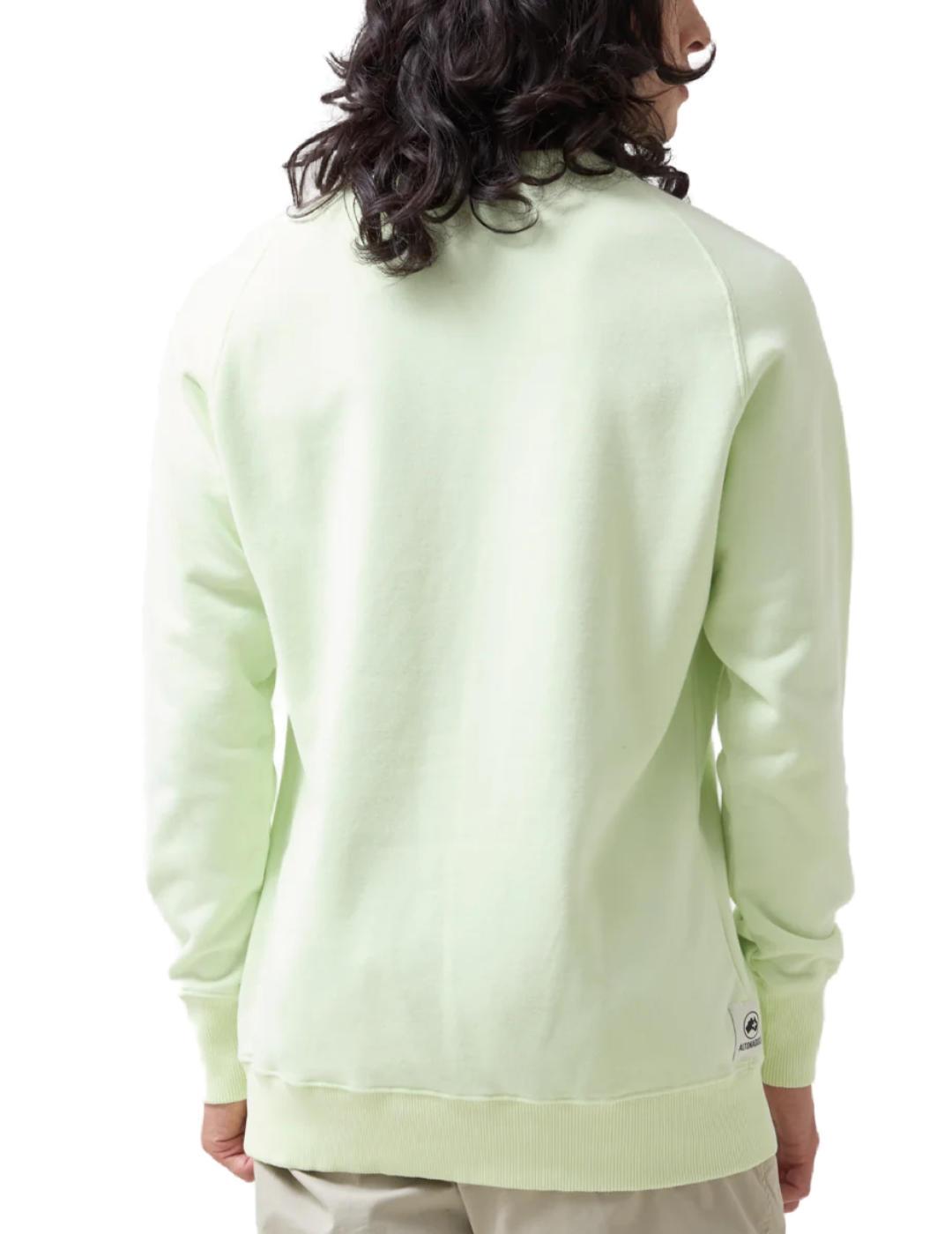 Sudadera Altonadock verde claro bici sin capucha para hombre