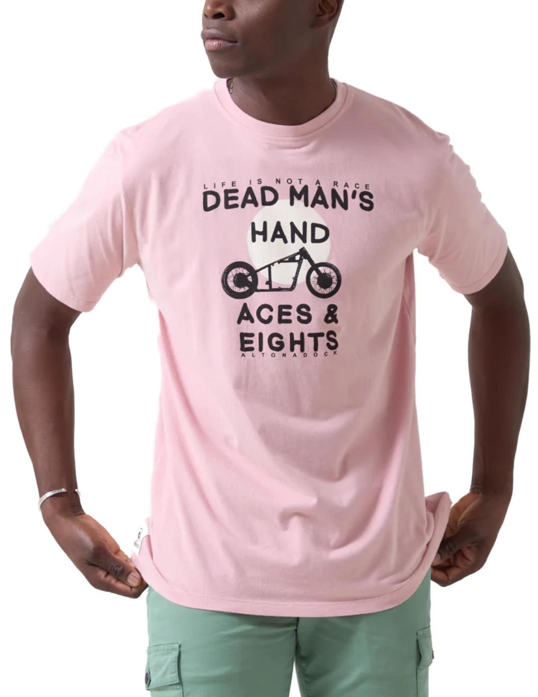 Camiseta Altonadock rosa bici manga corta para hombre