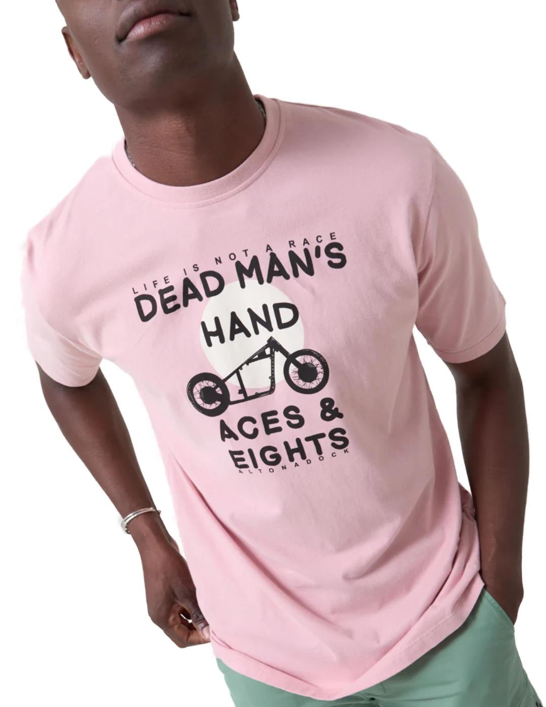 Camiseta Altonadock rosa bici manga corta para hombre