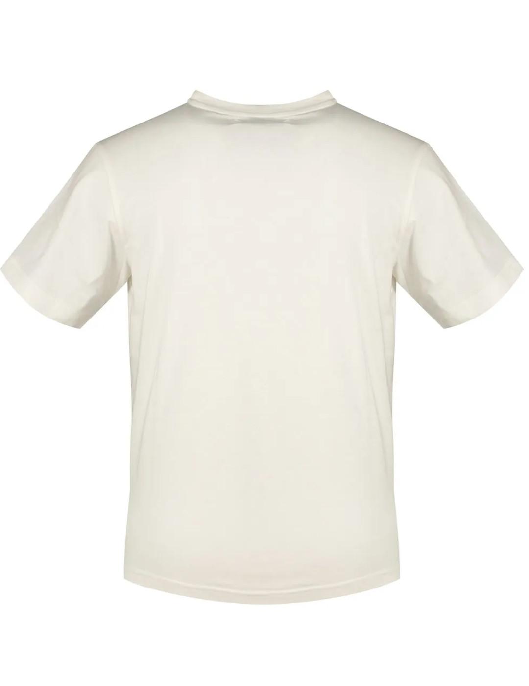 Camiseta Replay blanca motorista manga corta para hombre