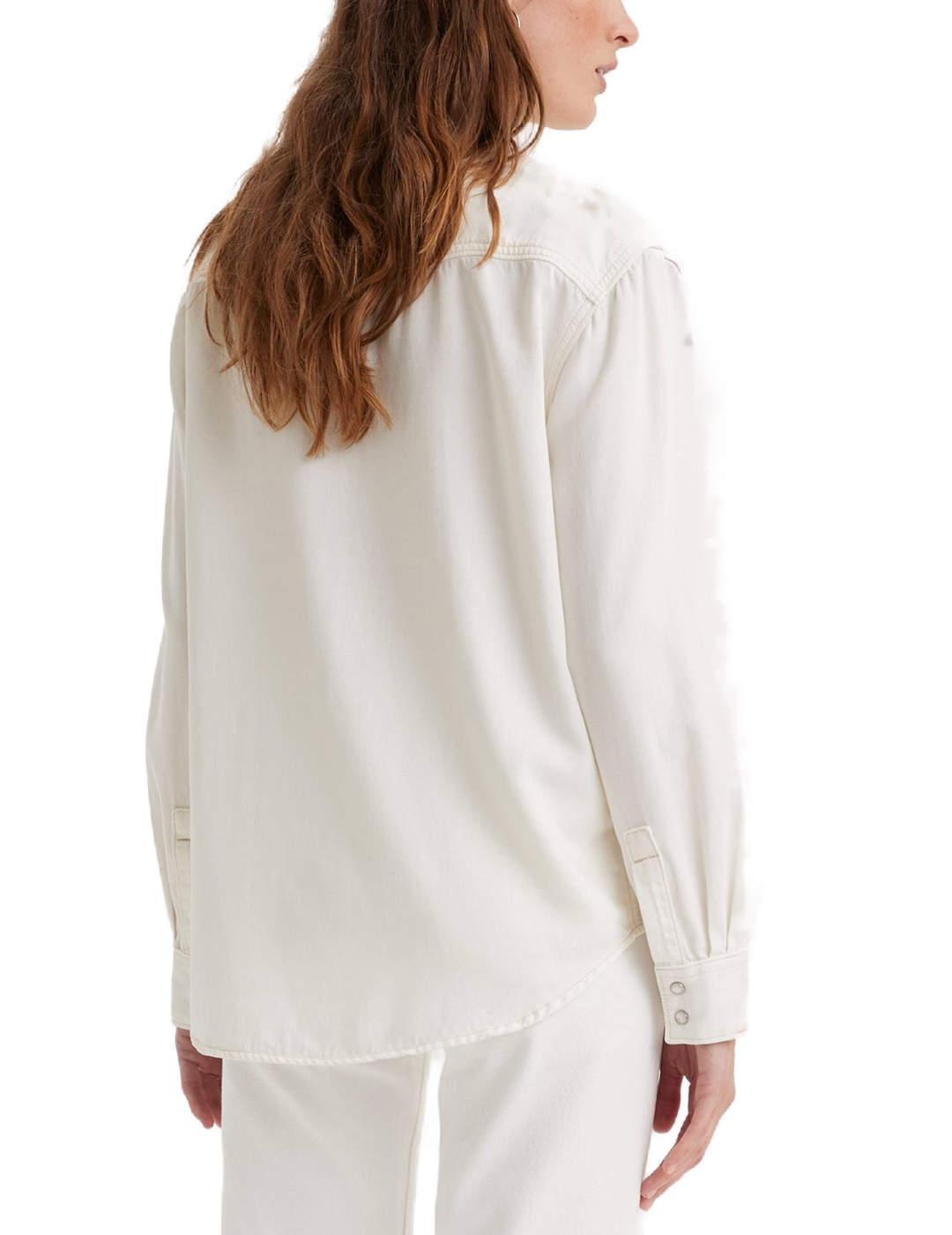 Camisa Levi´s vaquera blanca manga larga regular para mujer