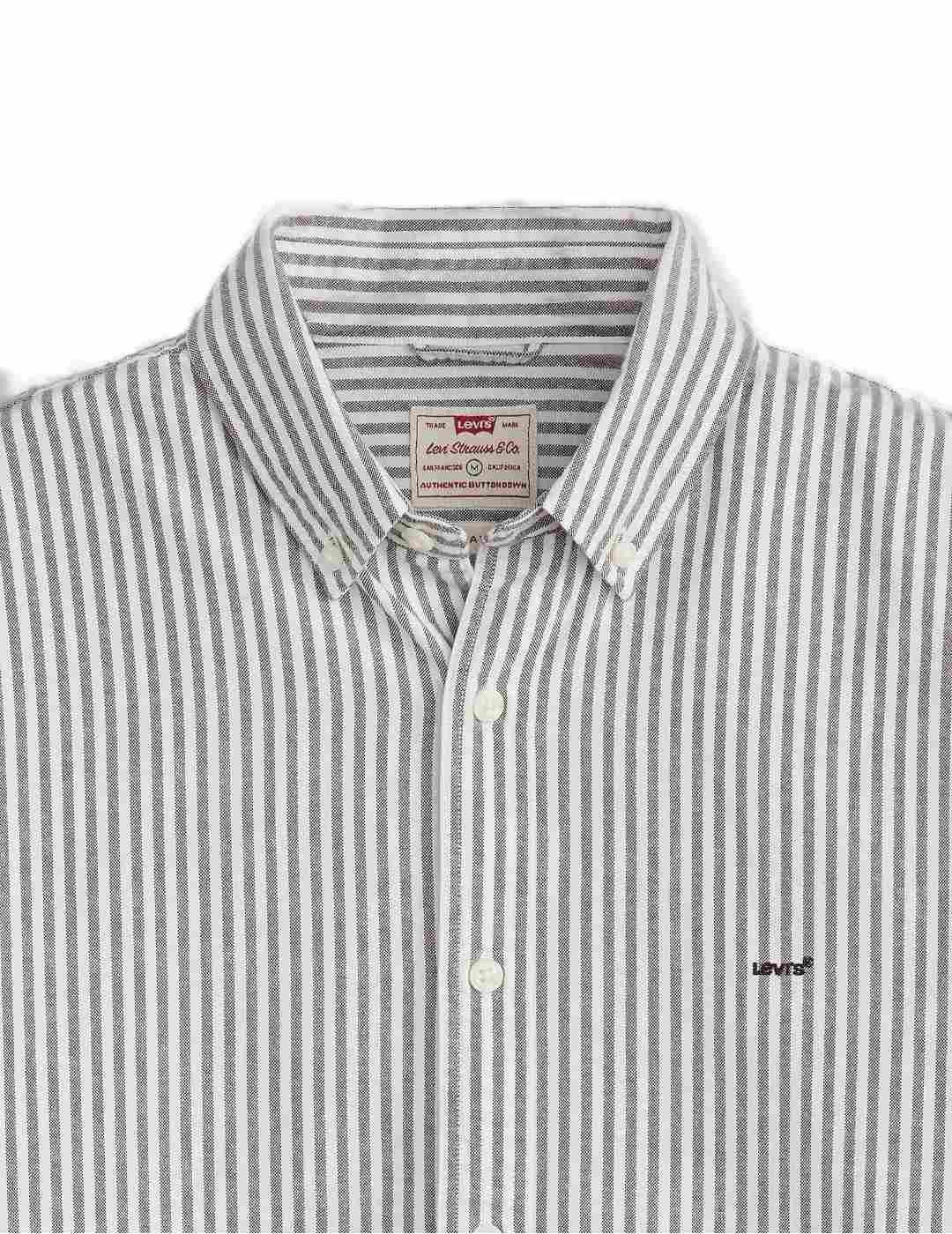 Camisa Levi´s Authentic blanca de rayas beige para hombre