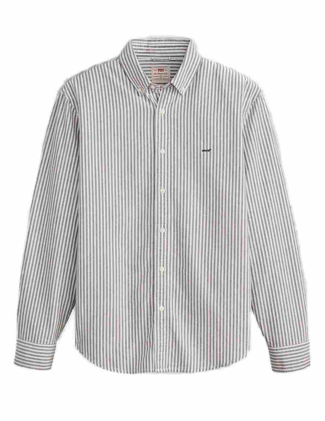 Camisa Levi´s Authentic blanca de rayas beige para hombre