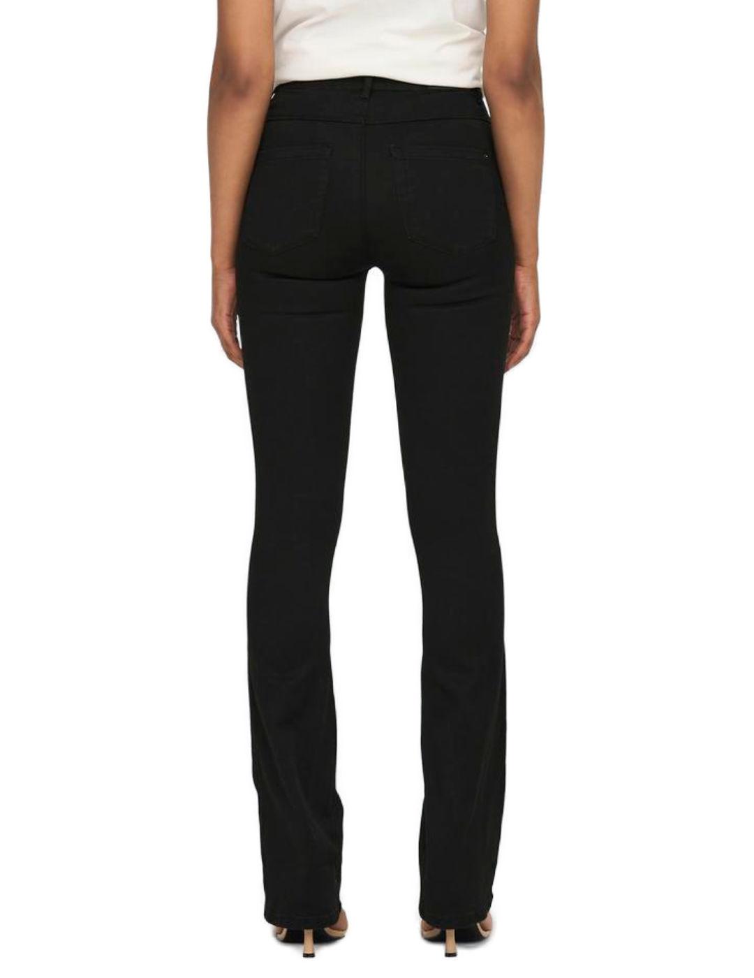 Pantalón vaquero Only Royal flared negro para mujer