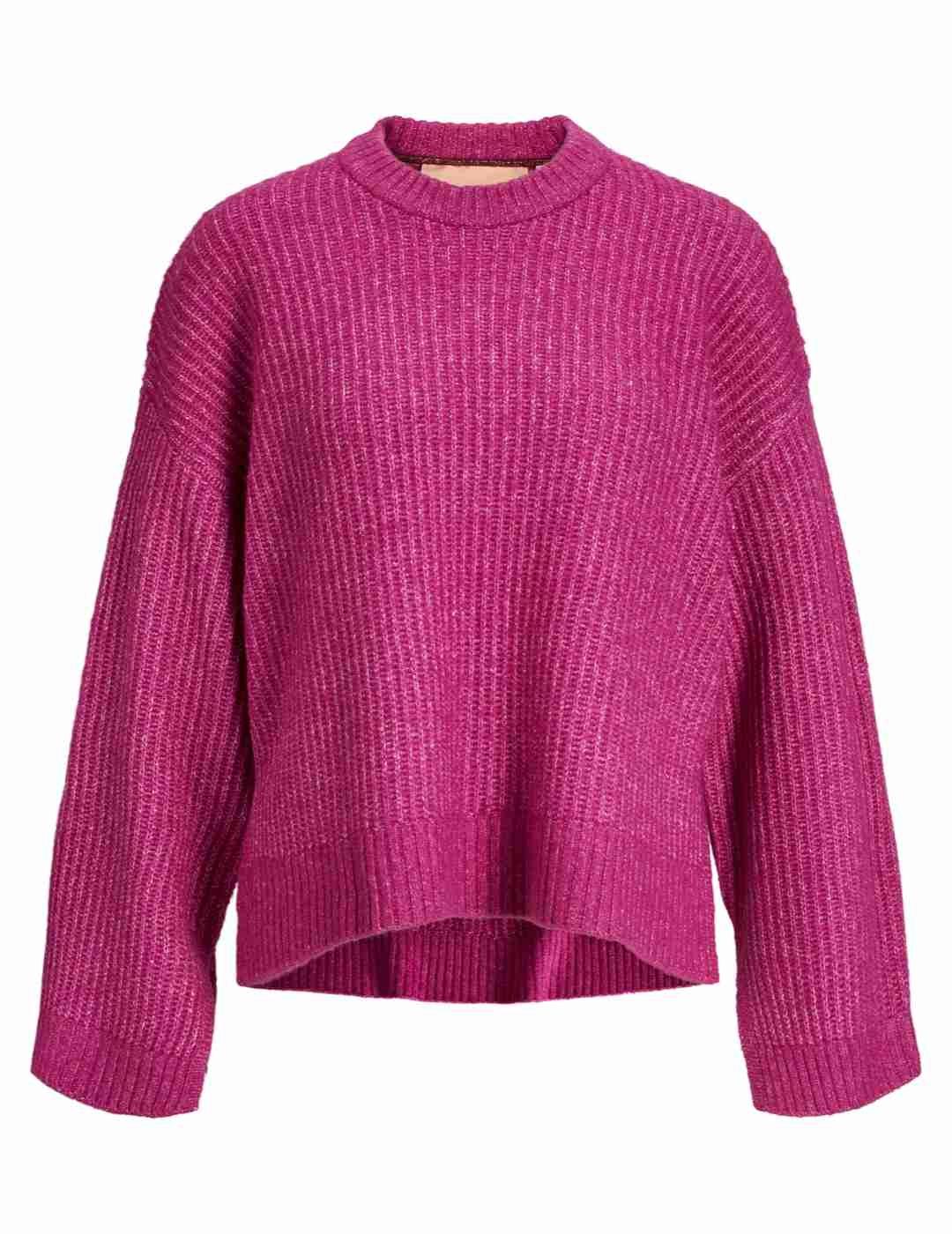 Jersey JJXX Sigga rosa fucsia de lana para mujer