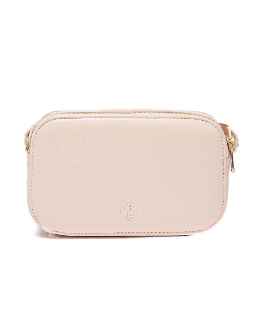 Bolso bandolera Salsa beige doble cremallera  para mujer