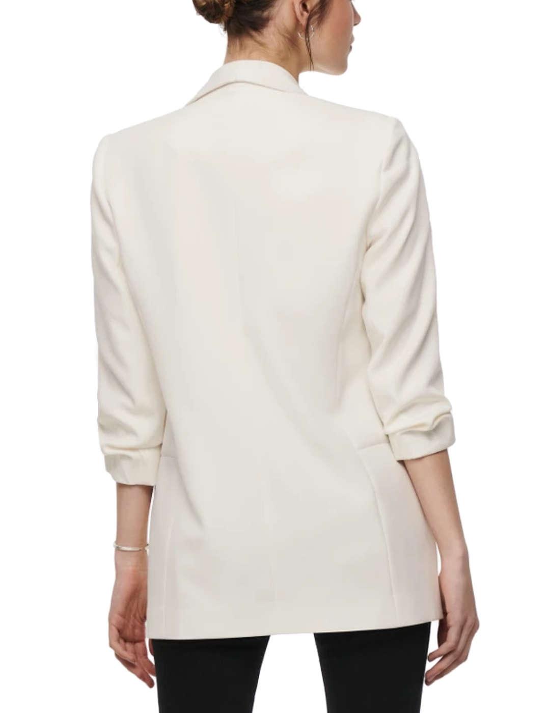 Chaqueta americana Only Elly 3/4 blanca regular para mujer