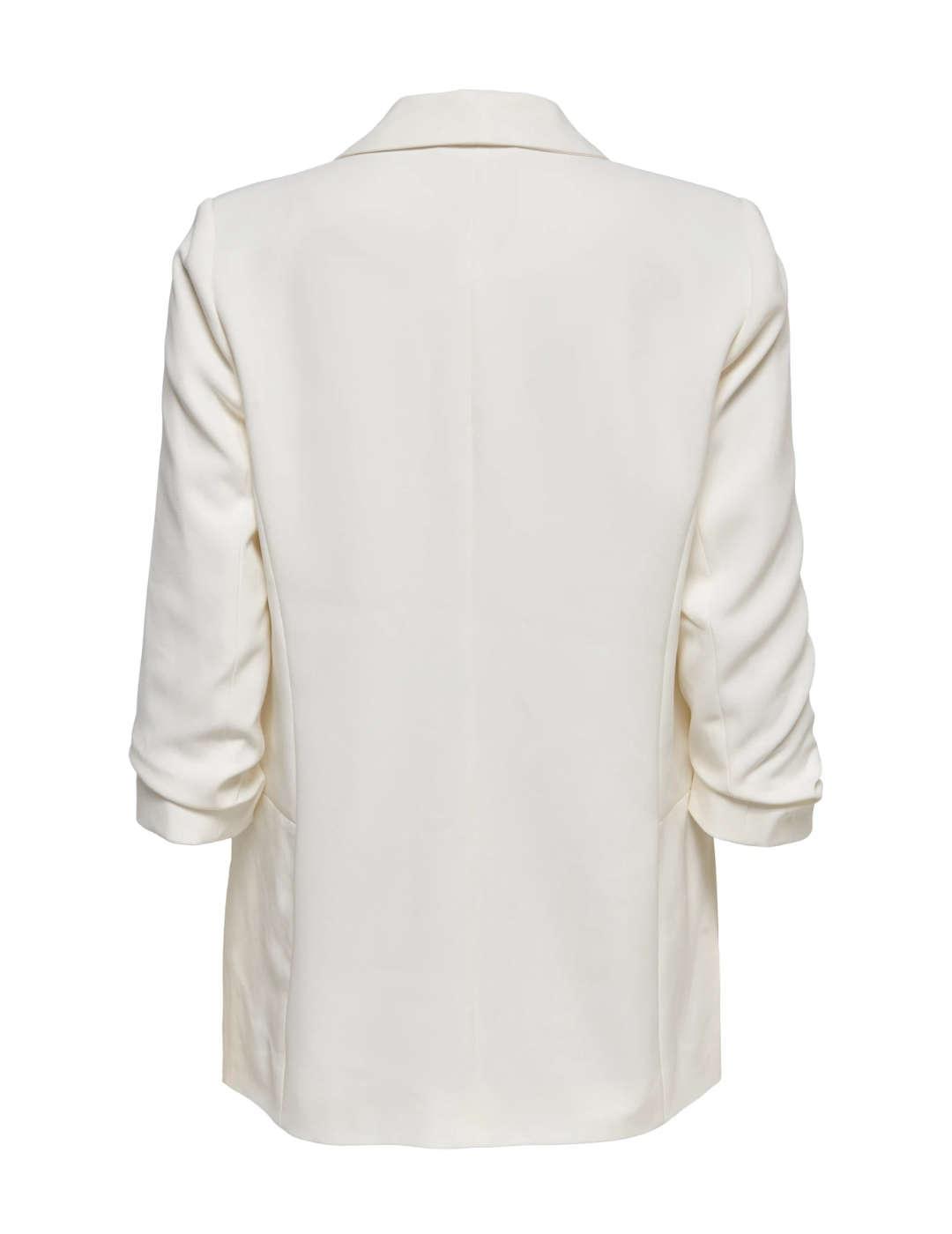 Chaqueta americana Only Elly 3/4 blanca regular para mujer