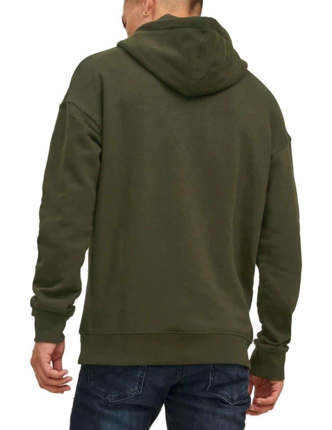 Sudadera Jack&Jones Star verde con capucha para hombre