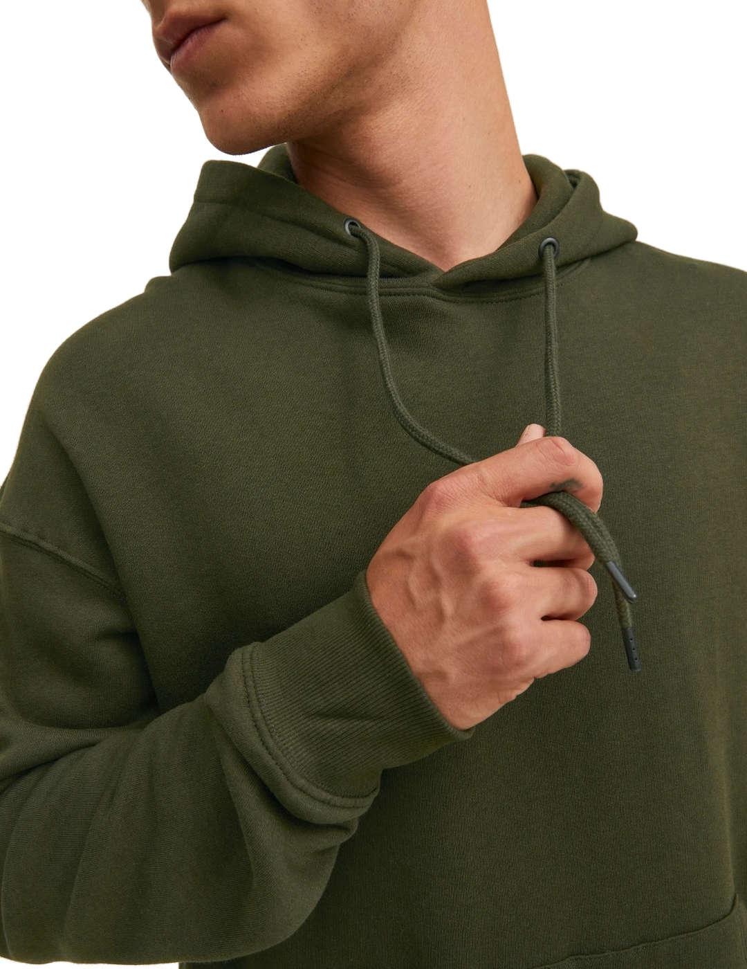 Sudadera Jack&Jones Star verde con capucha para hombre