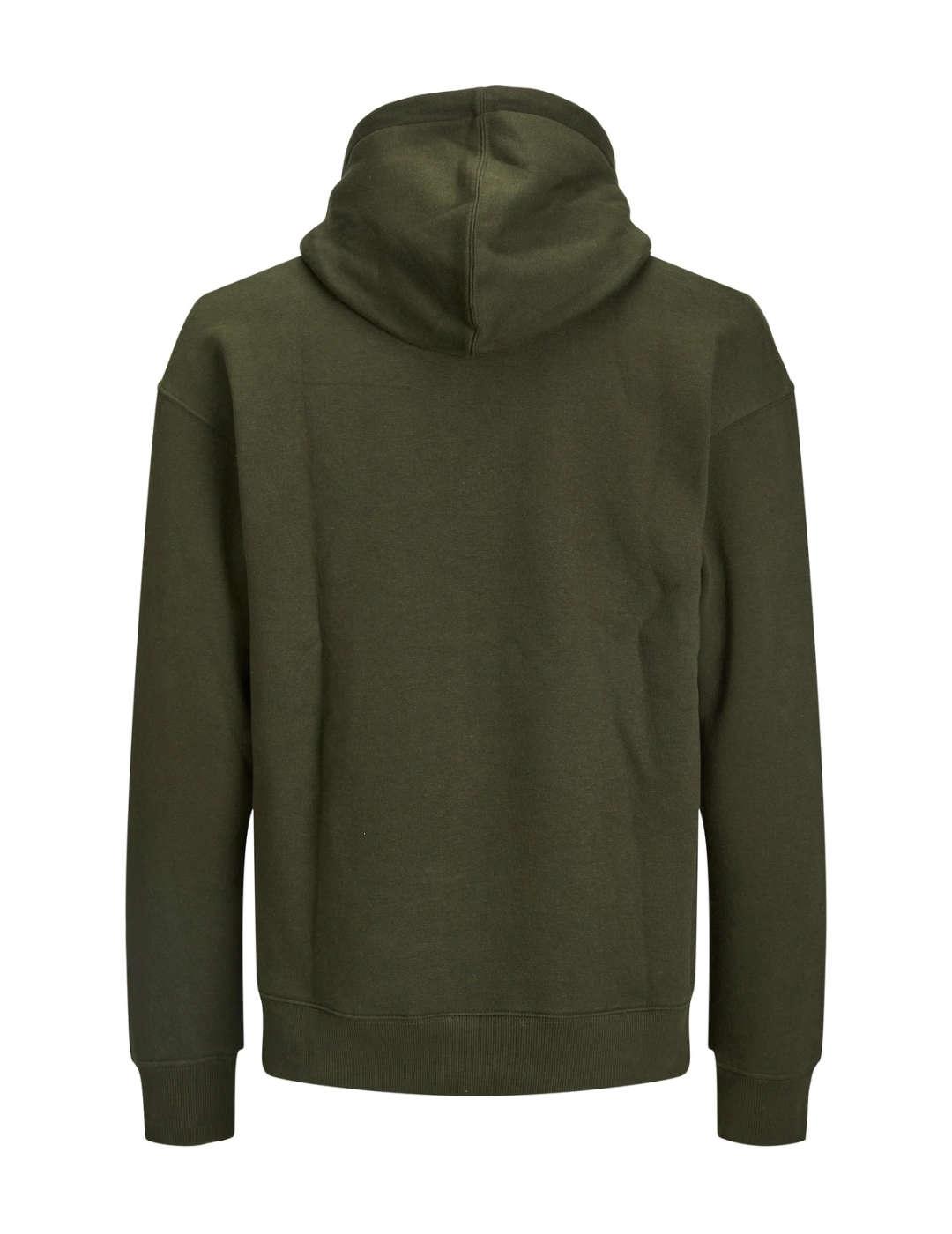 Sudadera Jack&Jones Star verde con capucha para hombre