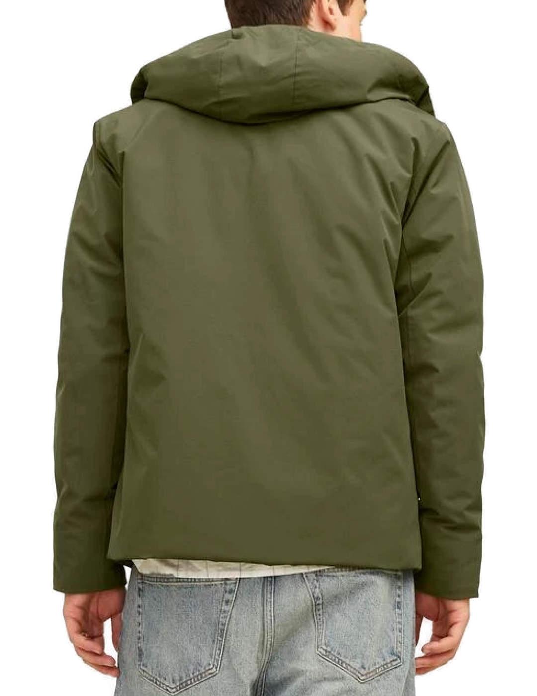 Parka Jack&Jones Keen verde con capucha para hombre