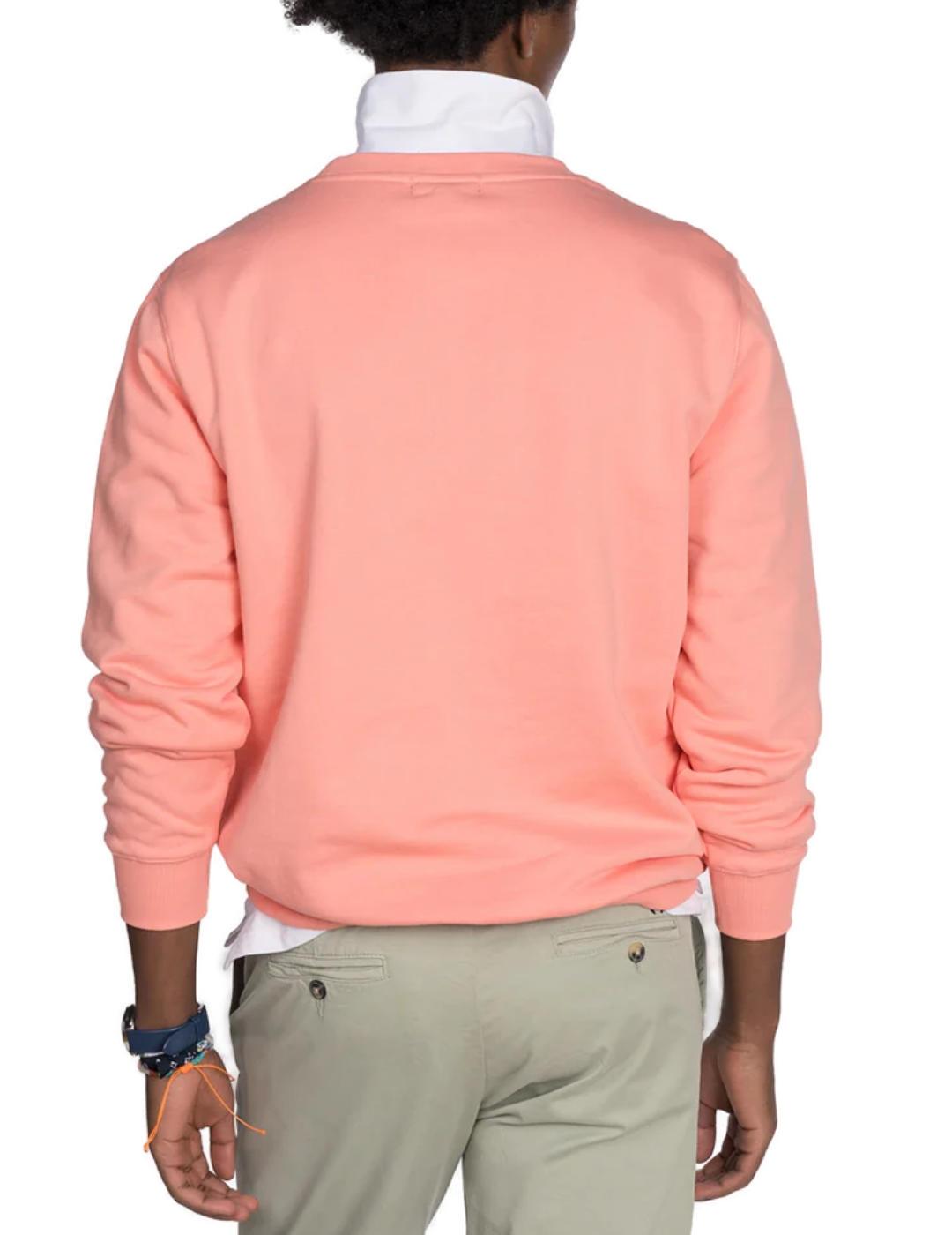 Sudadera Harper&Neyer New England coral sin capucha hombre