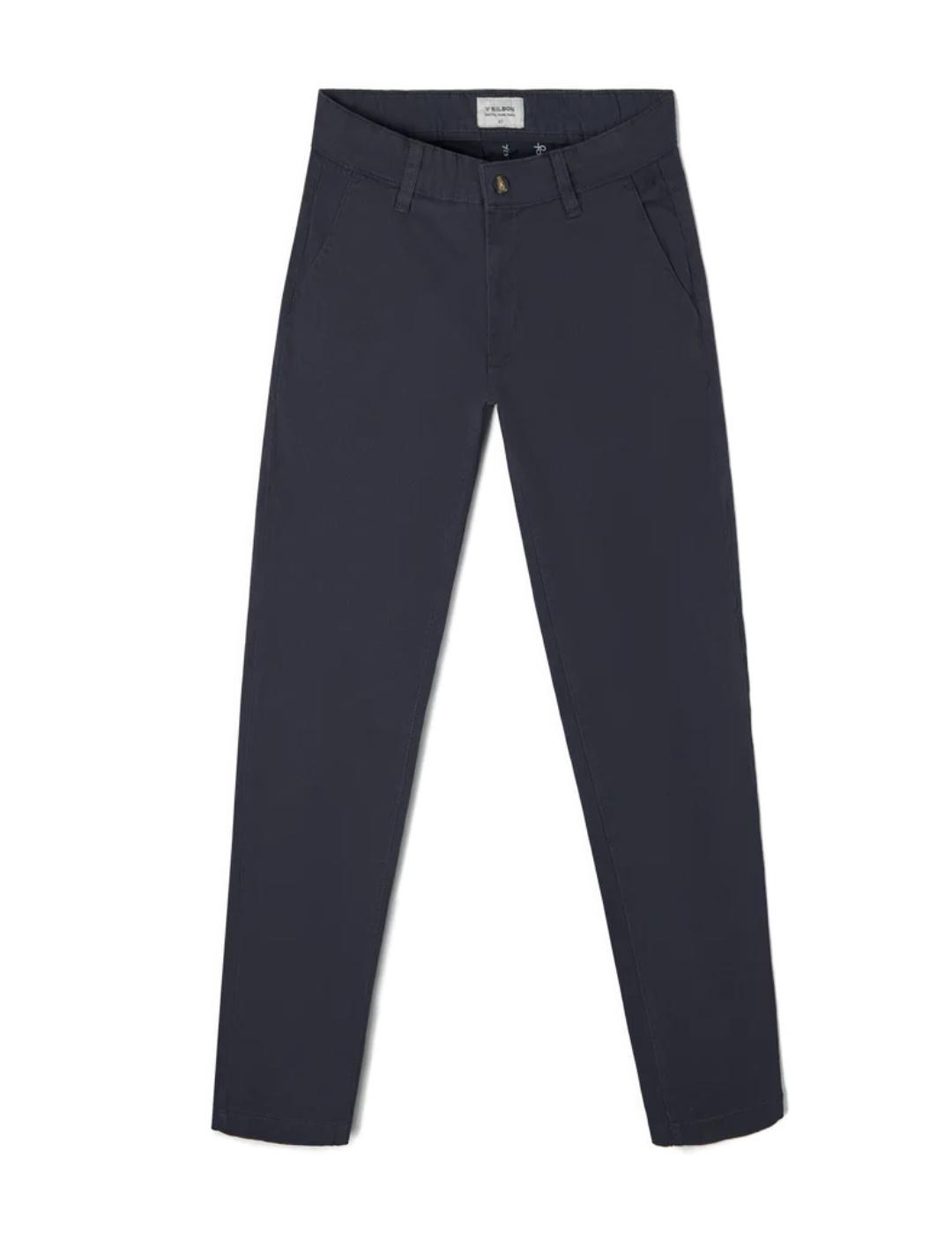 Pantalón Silbon sport chino azul marino slim para hombre