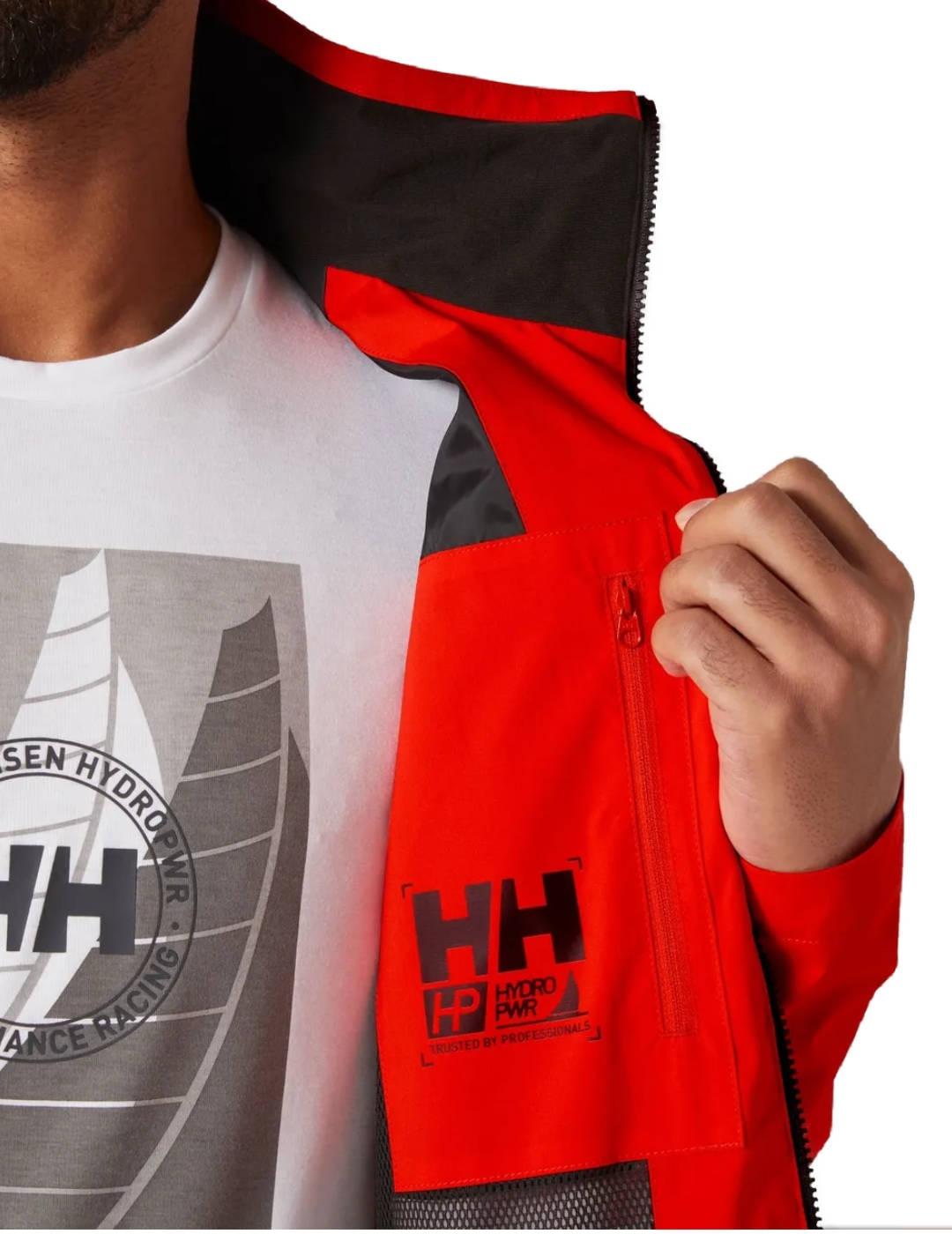 Chaqueta Helly Hansen Racing rojo sin capucha para hombre