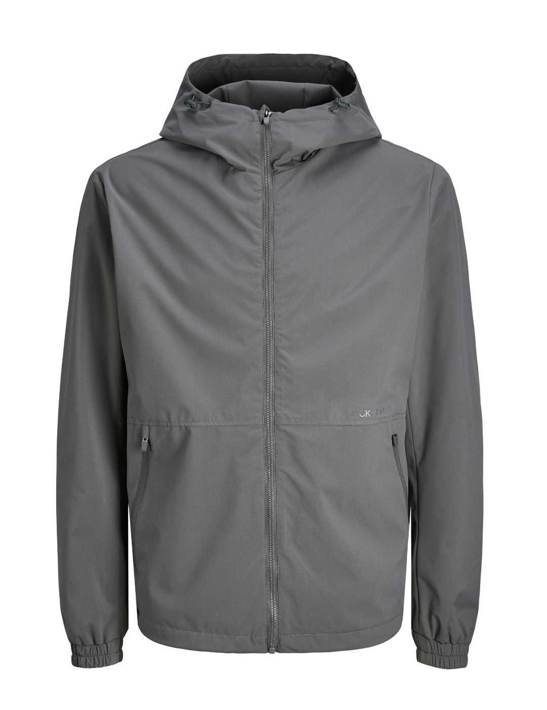 Chaqueta Jack&Jones Urban gris con capucha para hombre