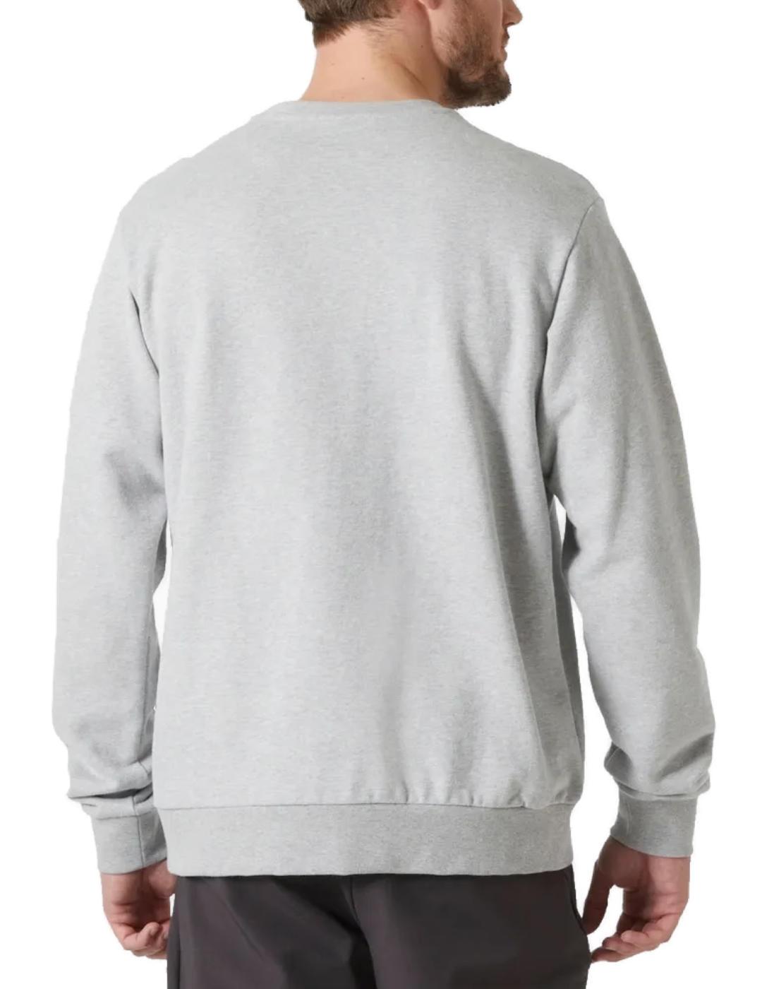 Sudadera Helly Hansen Logo Crew gris sin capucha para hombre