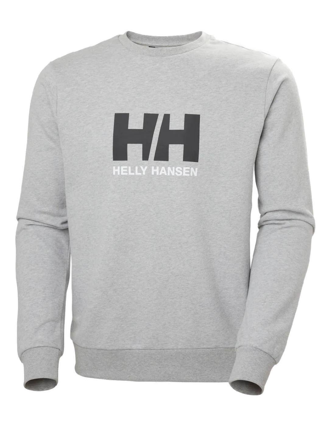 Sudadera Helly Hansen Logo Crew gris sin capucha para hombre