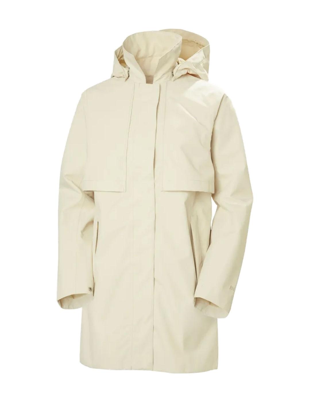 Parka Helly Hansen Lilja beige con capucha para mujer