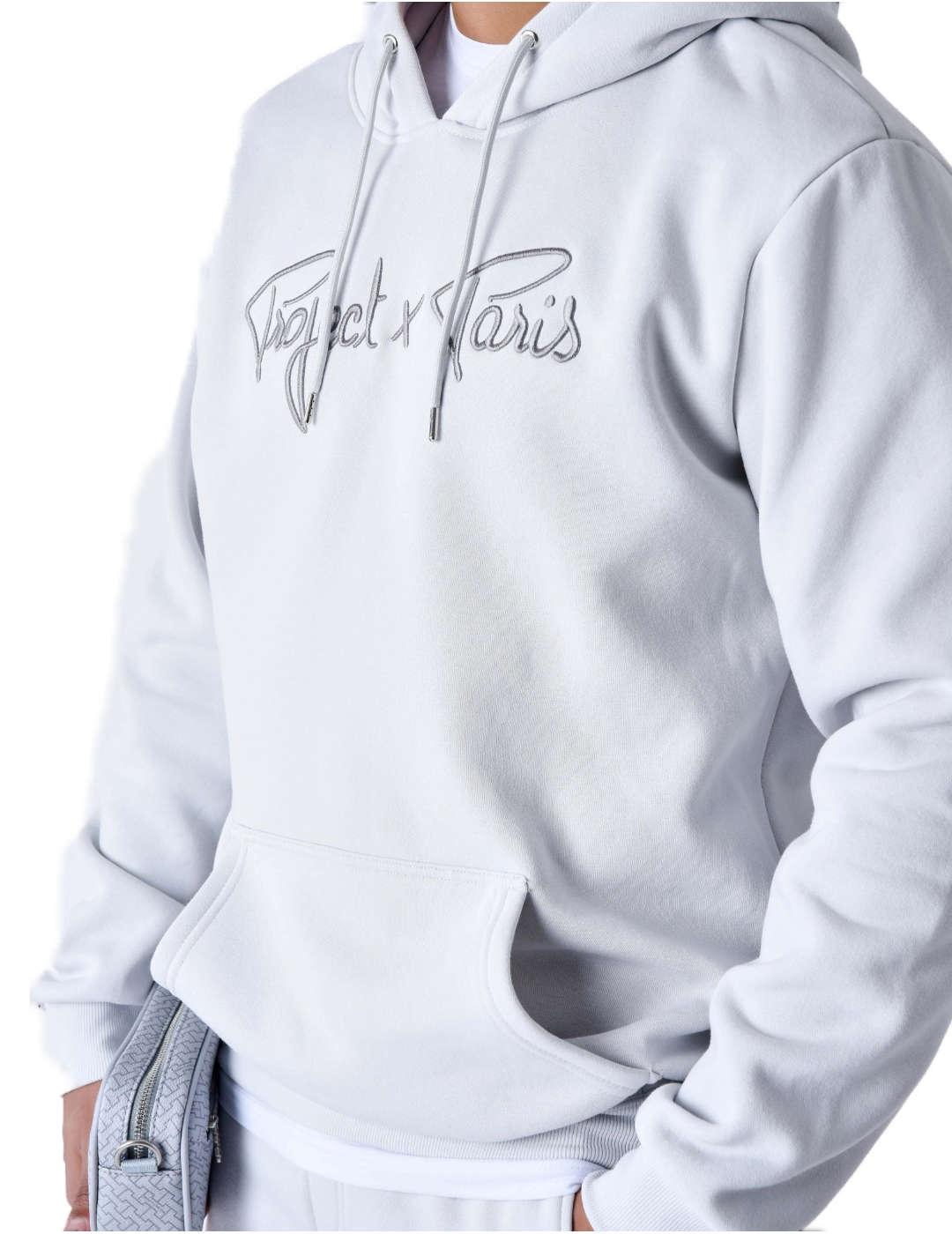 Sudadera Projetc x Paris gris claro con capucha para hombre