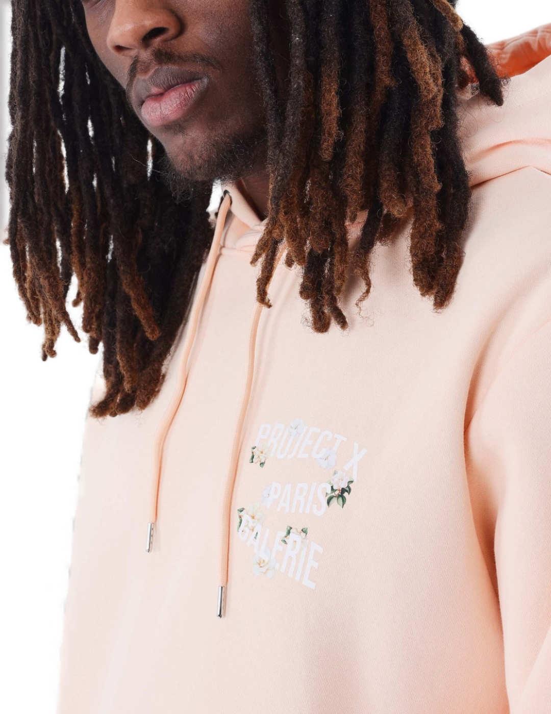 Sudadera Project x Paris melocotón con capucha para hombre