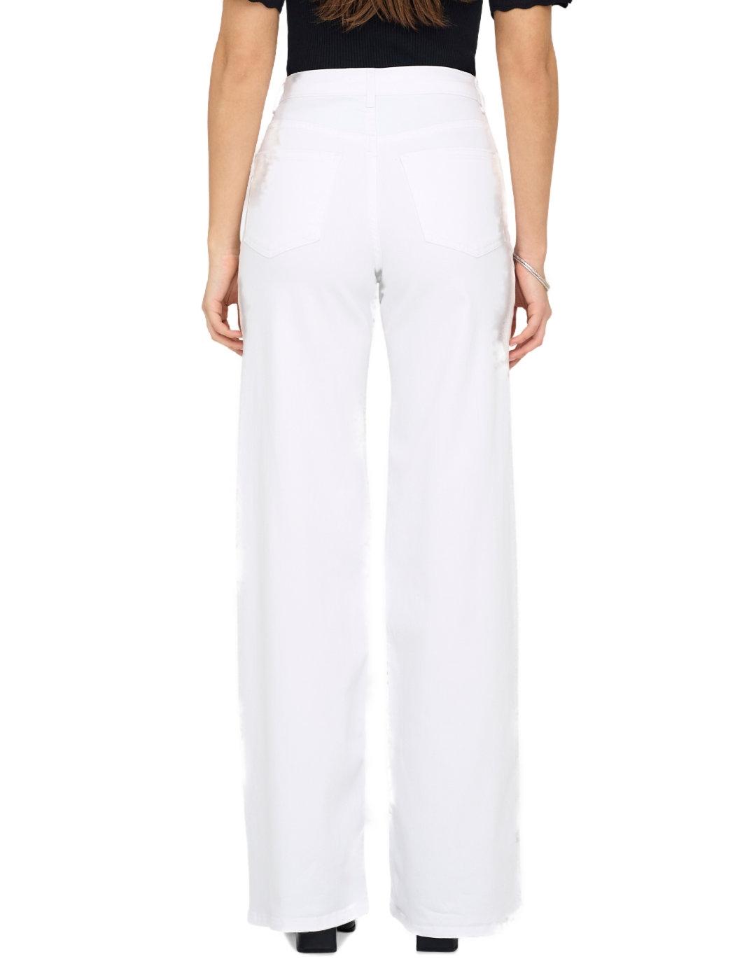 Pantalón vaquero Only Madison wide blanco para mujer