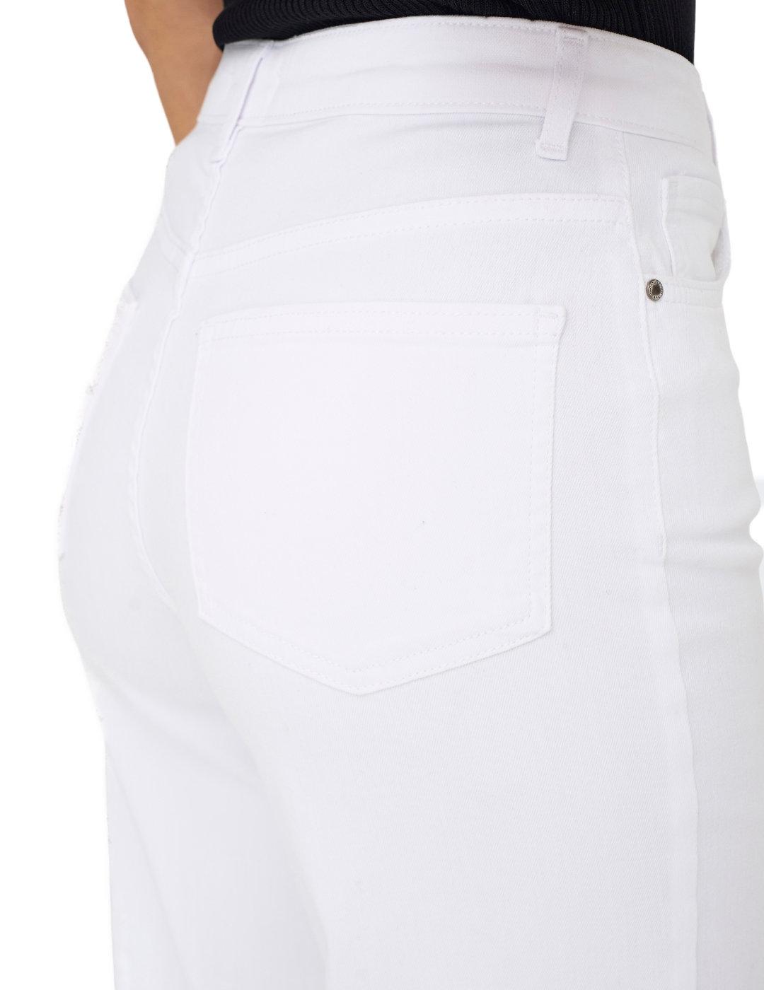 Pantalón vaquero Only Madison wide blanco para mujer