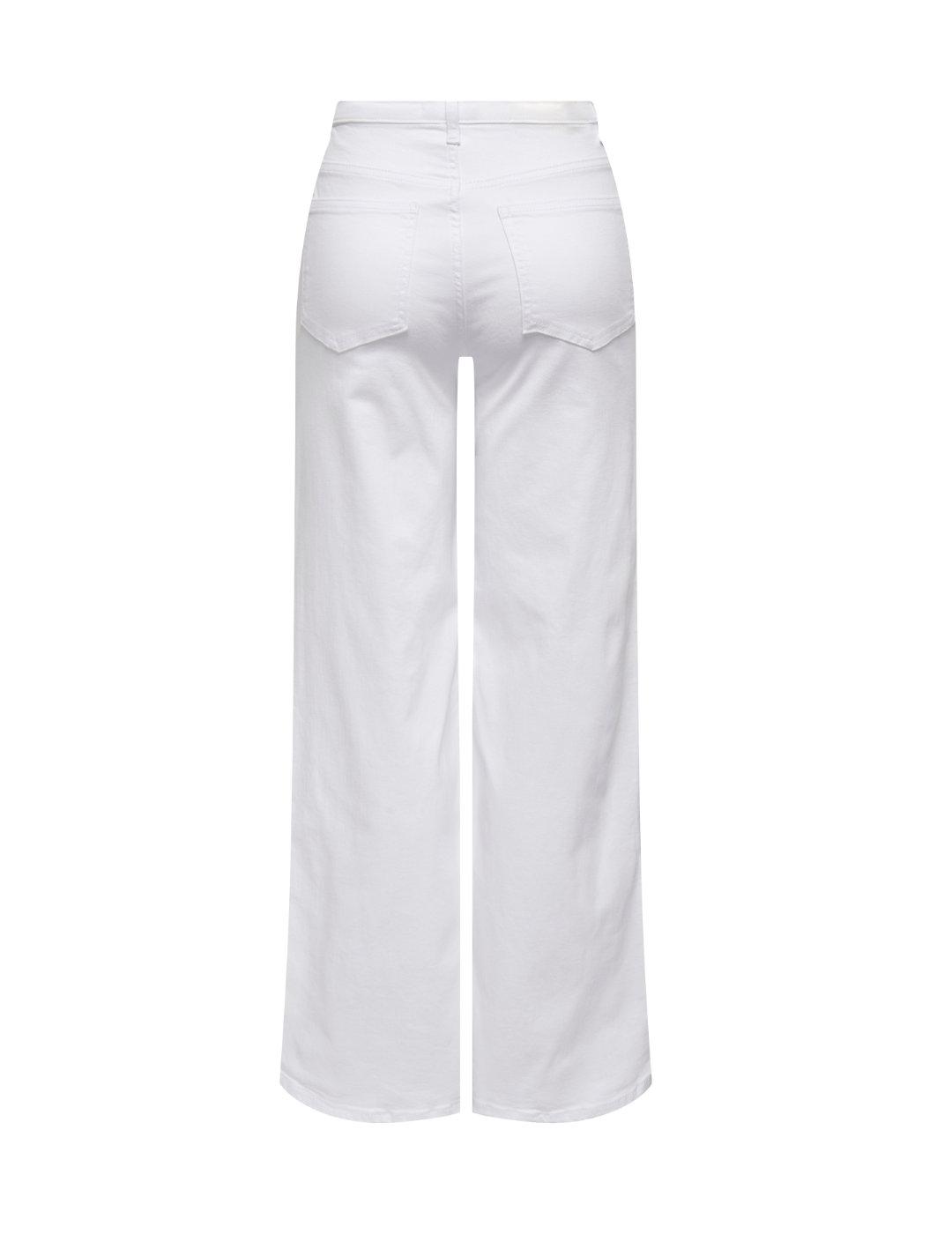 Pantalón vaquero Only Madison wide blanco para mujer