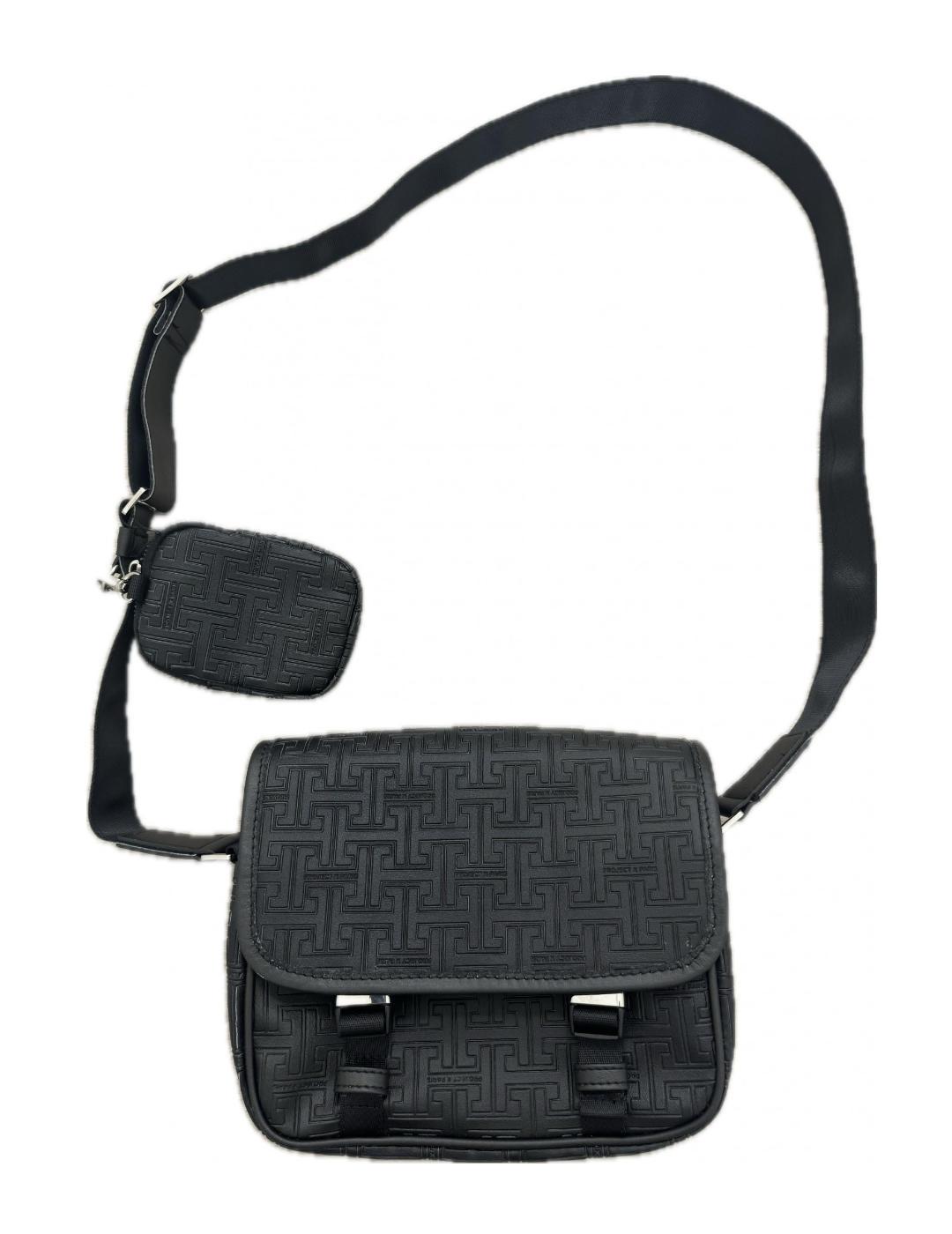 Bolso Project x Paris bandolera negro estampado para hombre